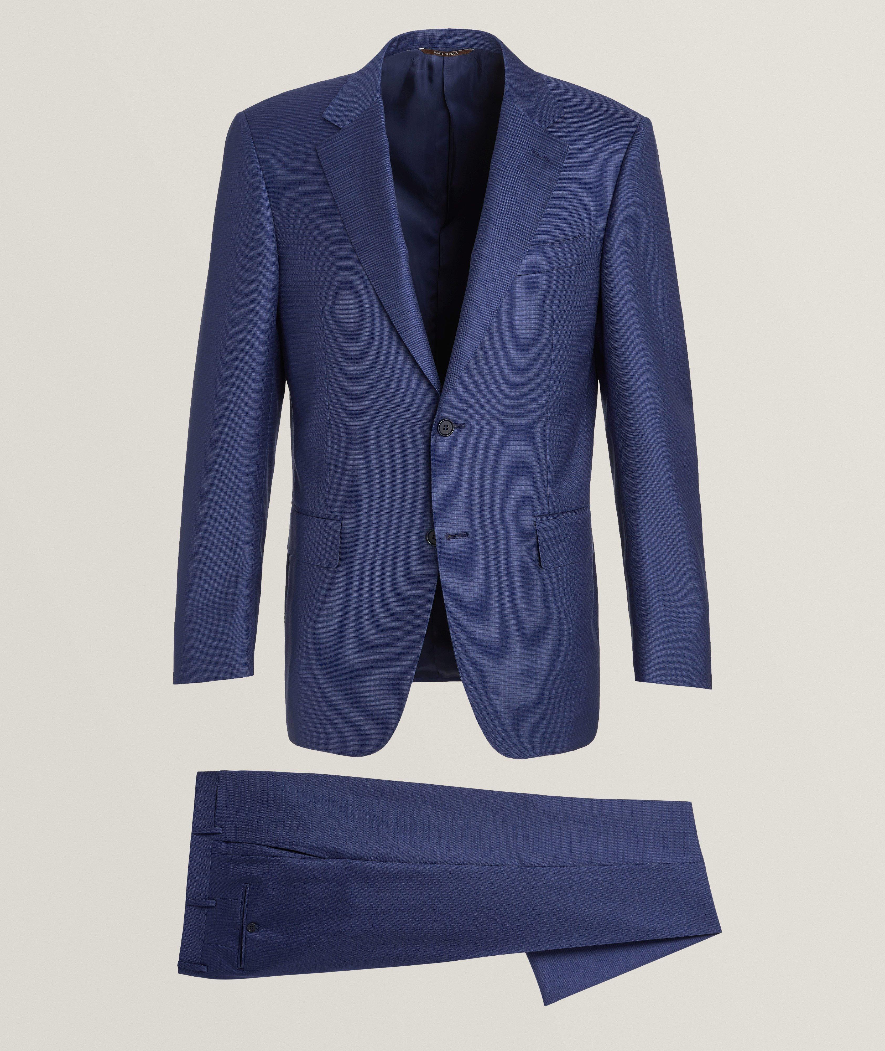 Contemporary-Fit Micro Neat Wool Suit image 0