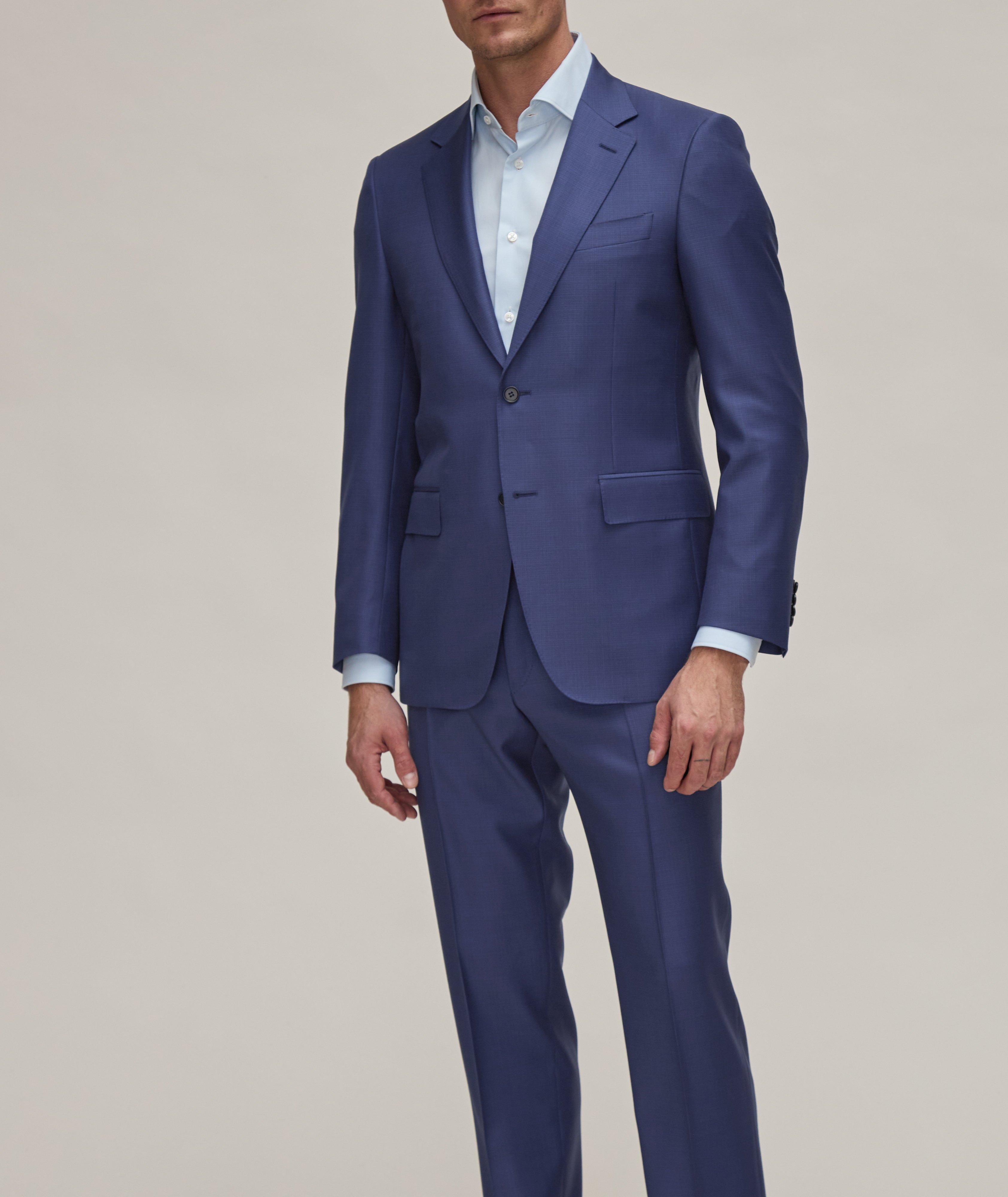 Contemporary-Fit Micro Neat Wool Suit image 1
