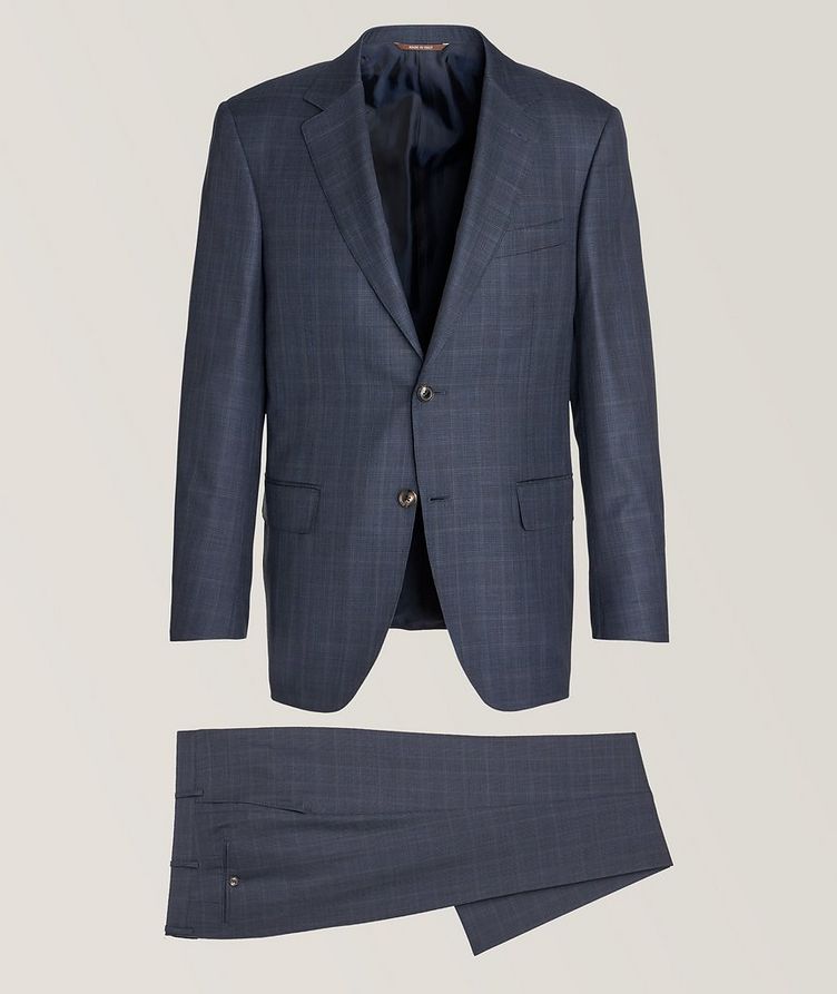 Tonal Check Super 150'S Wool-Silk Suit image 0