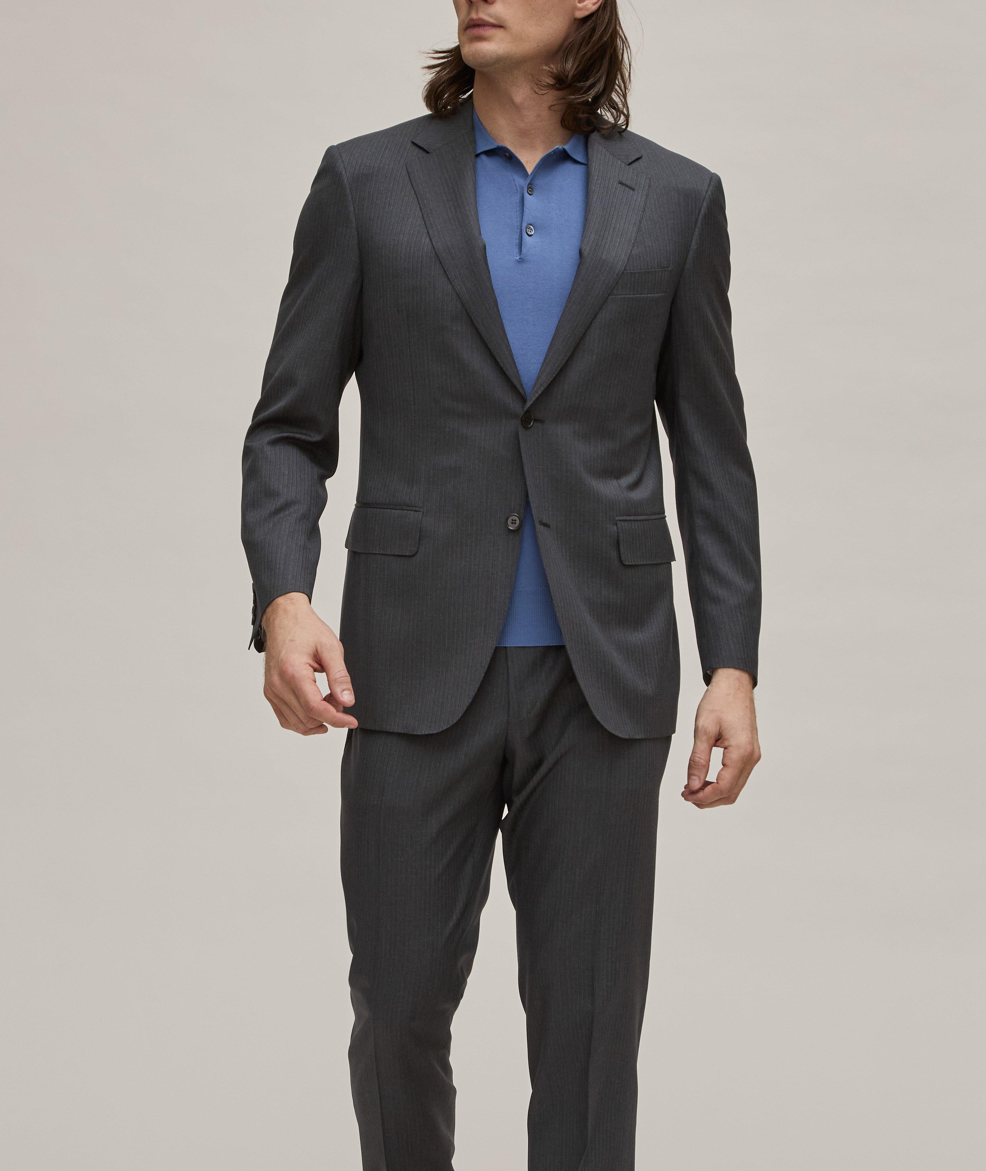 Slim-Fit Pinstripe Wool Suit image 1