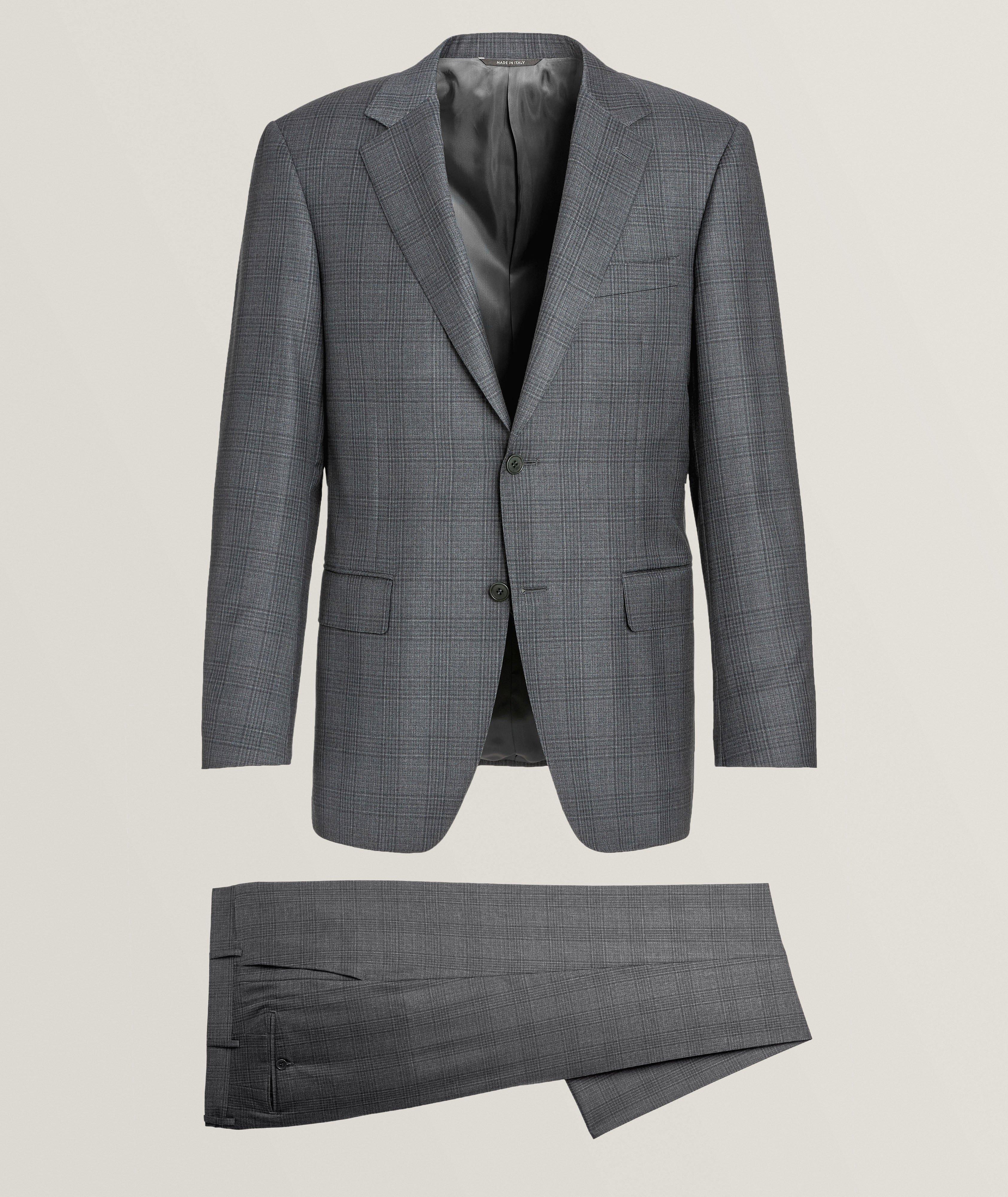 Tonal Glen Check Wool Suit image 0