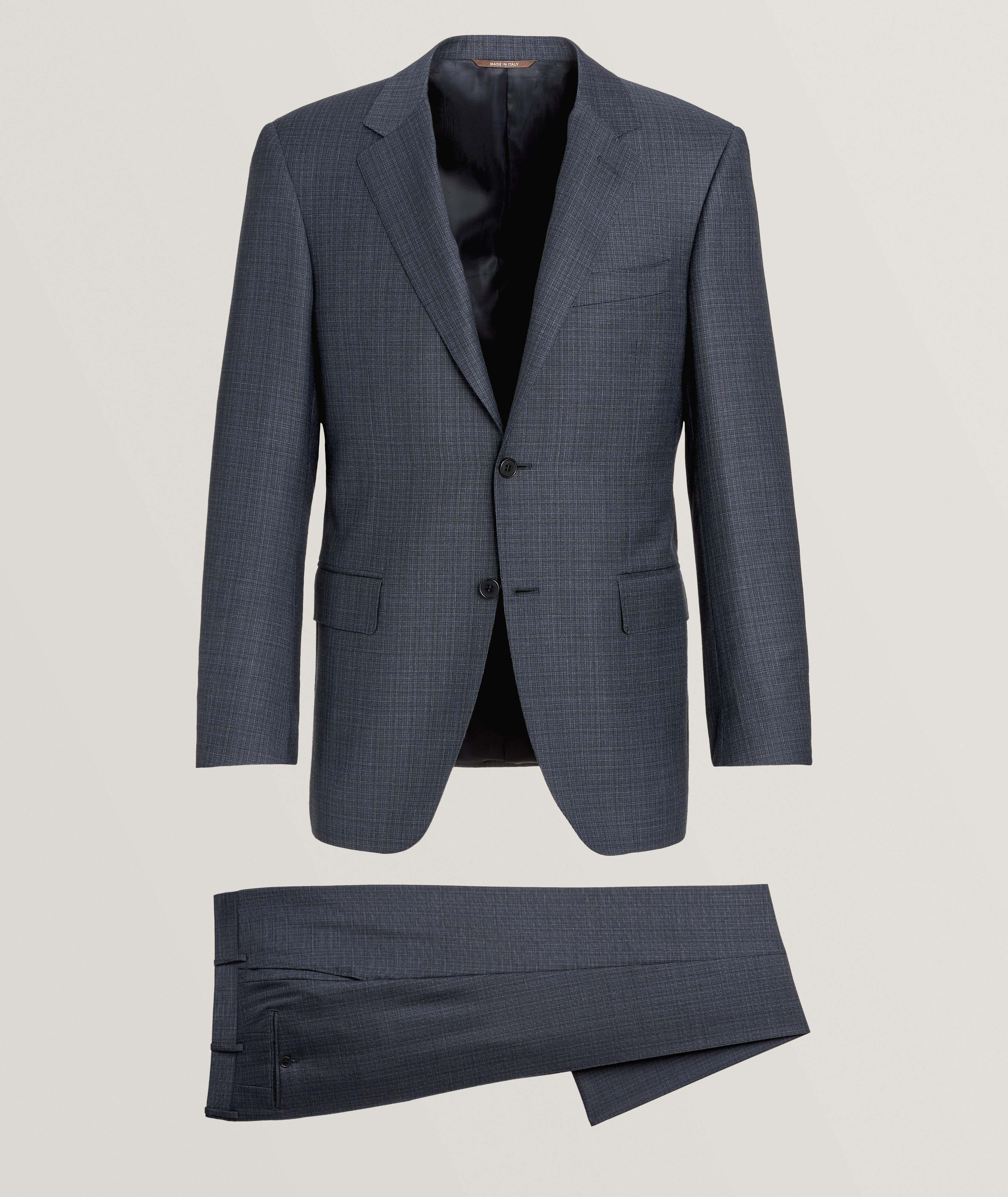 Tonal Micro-Check Wool Suit image 0