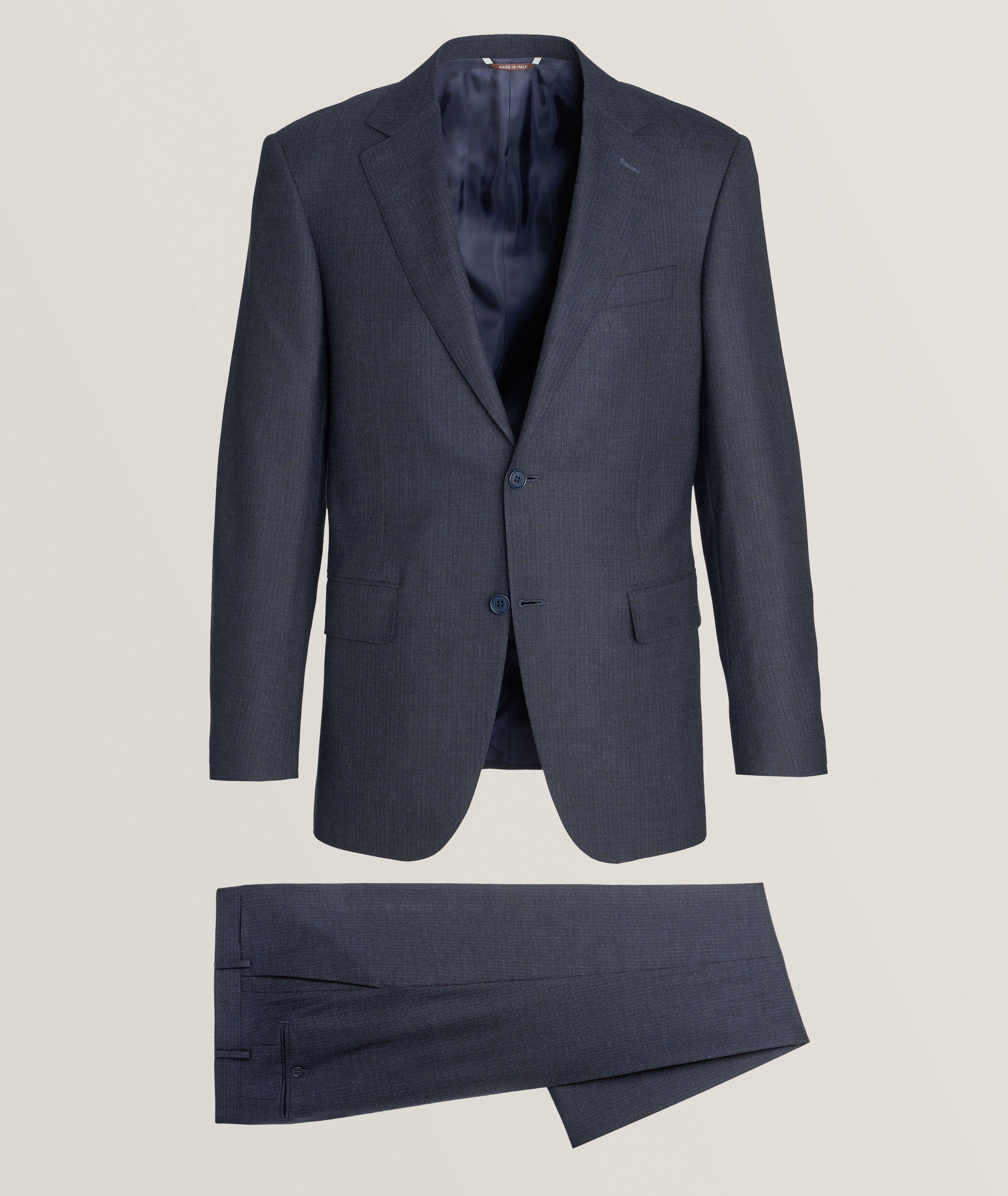 Tonal Stripe Stretch-Wool Suit image 0