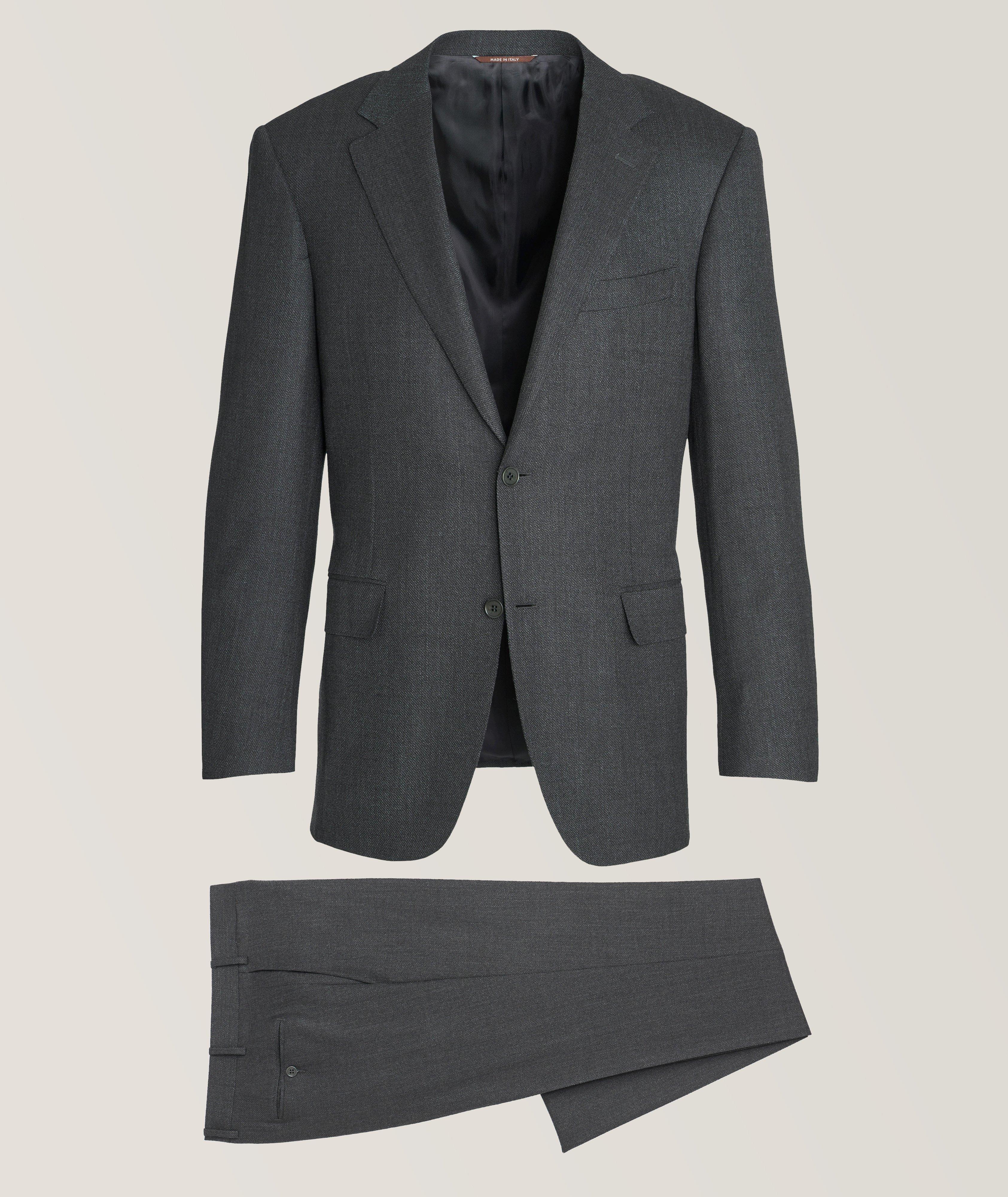 Textured Stretch-Wool Suit image 0