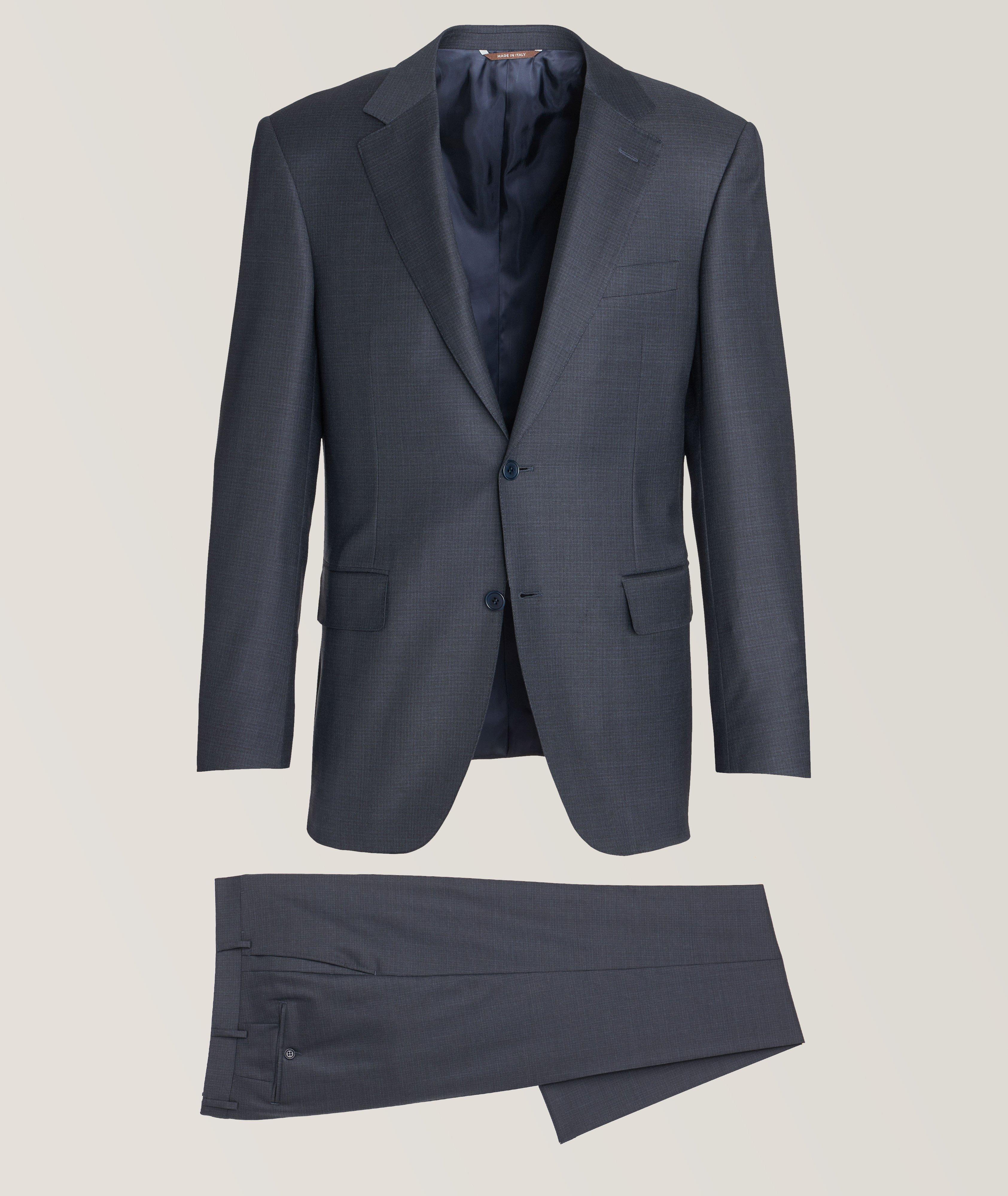 Canali Mini Neat Pattern Stretch-Wool Suit | Suits | Harry Rosen