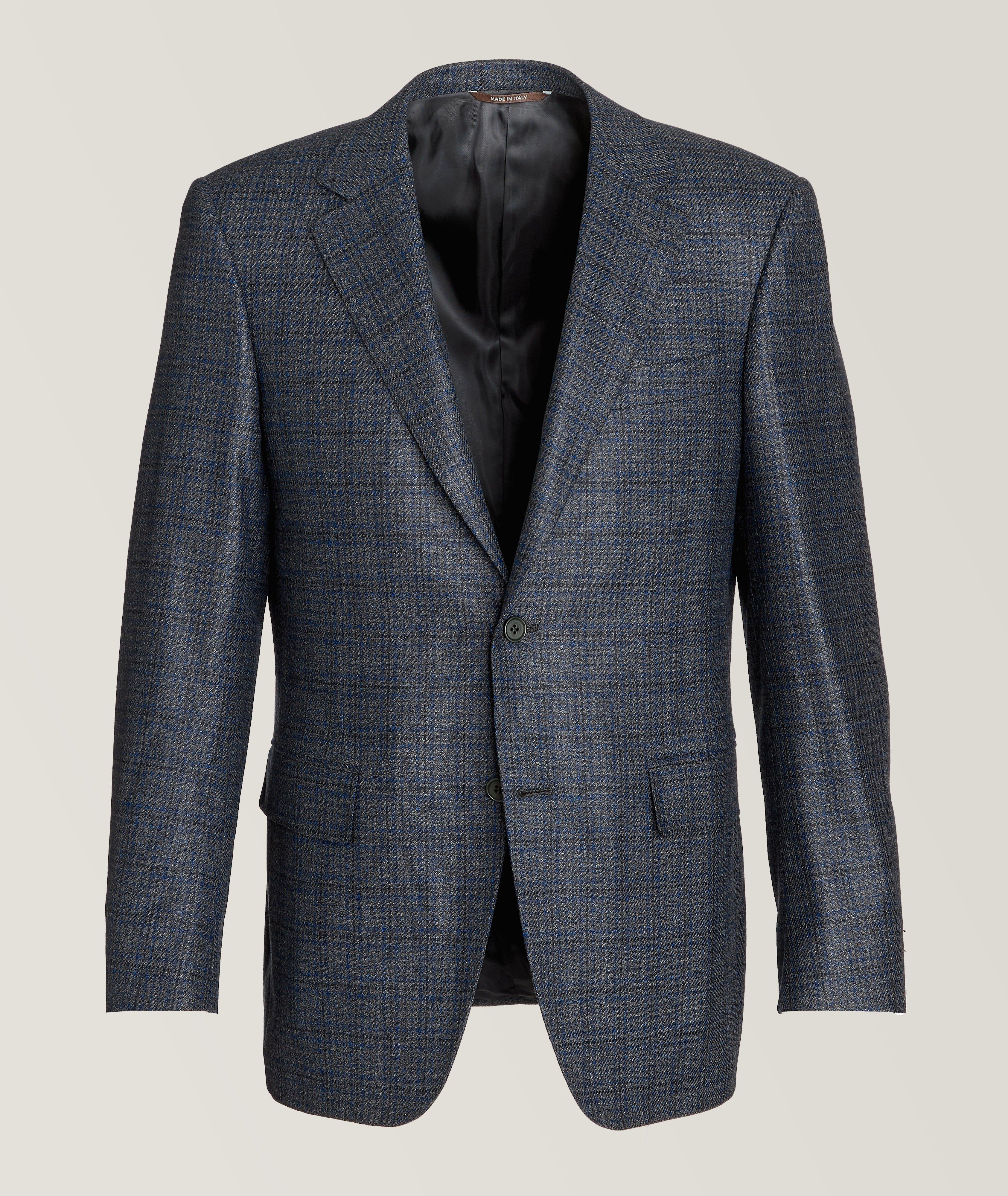 Checked Wool-Silk Sport Jacket image 0