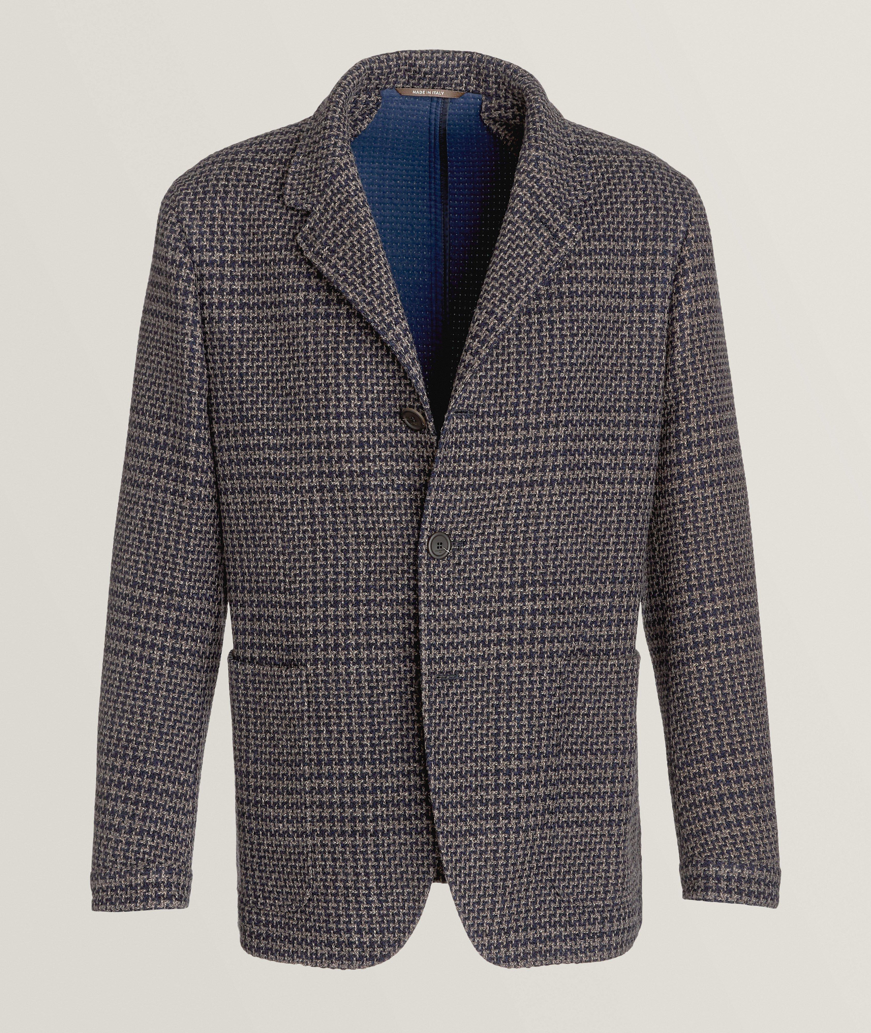 Nuvola Textured Knit Wool-Cashmere Sport Jacket image 0