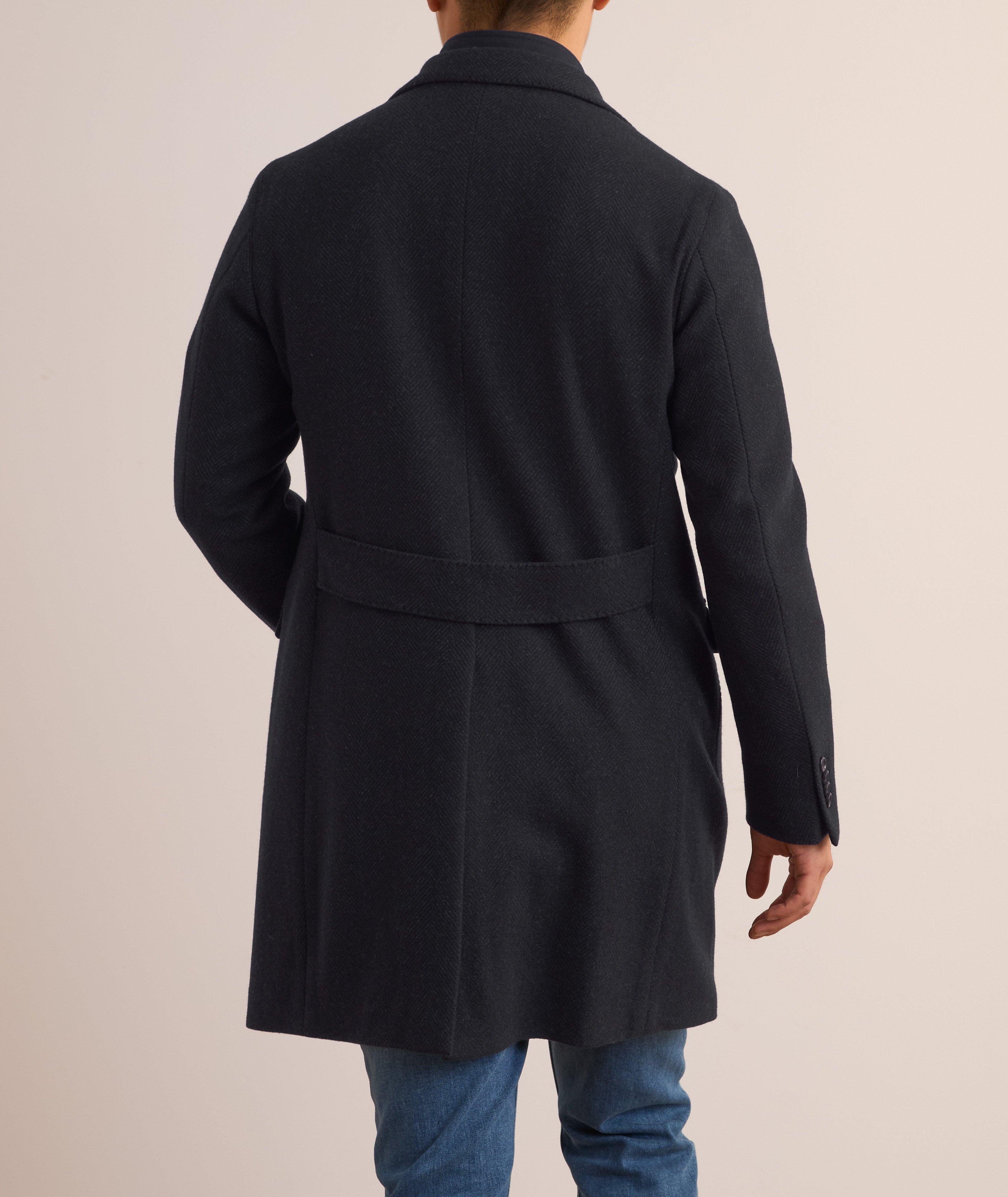 Insert Herringbone Wool-Cashmere Coat  image 2