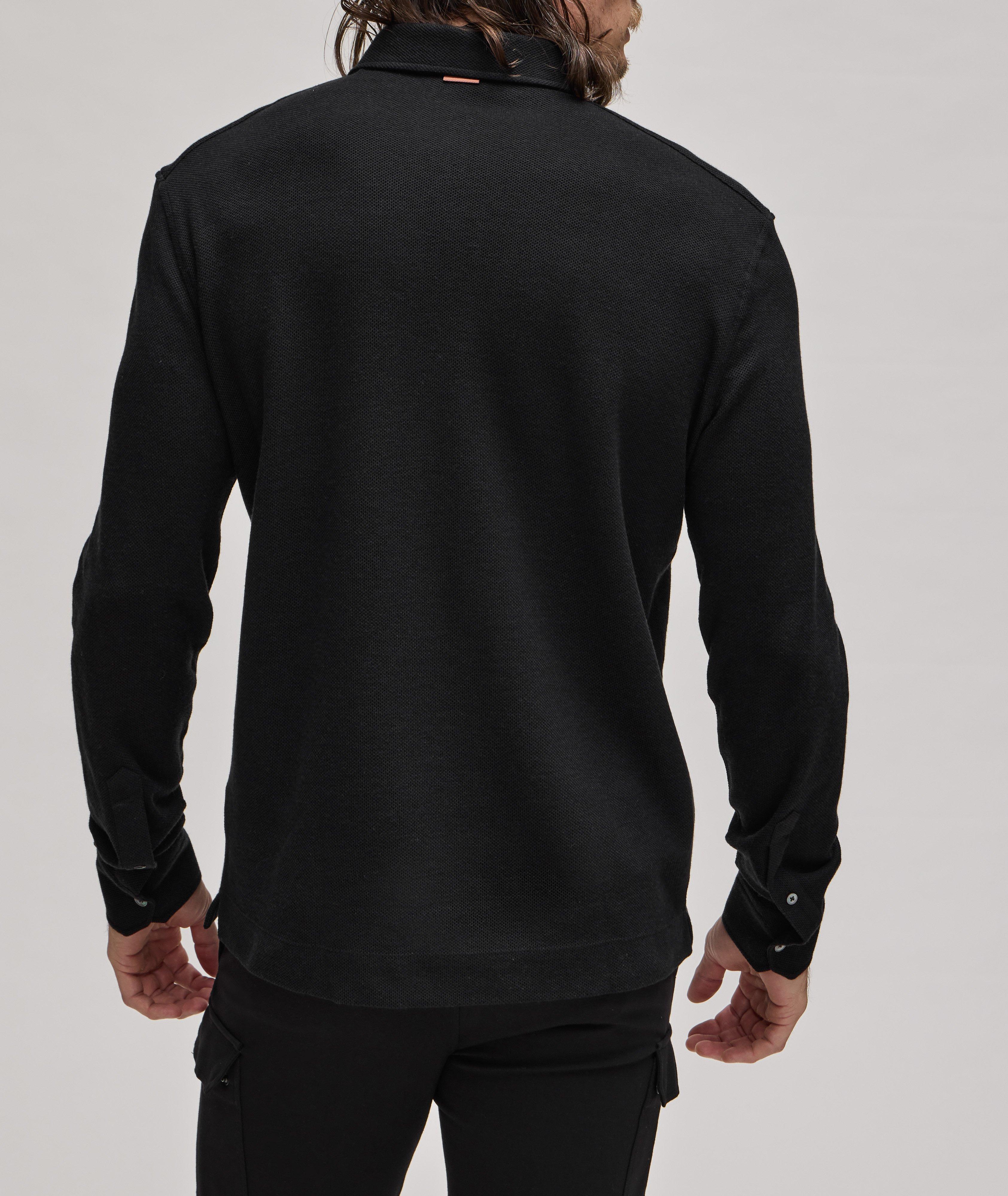 Waffle Knit Cotton-Cashmere Polo image 2