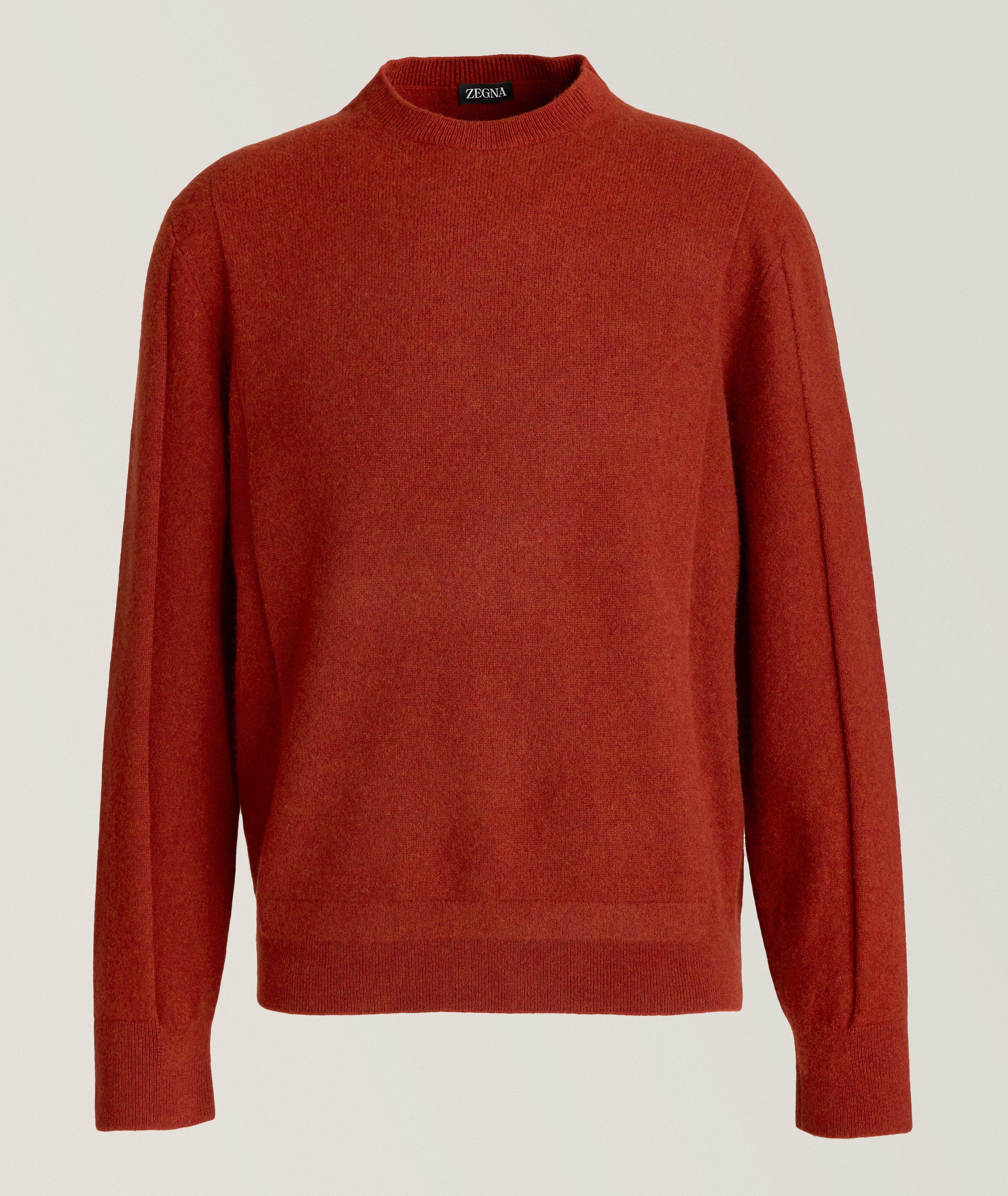 Mélange Wool-Cashmere Crewneck Sweater