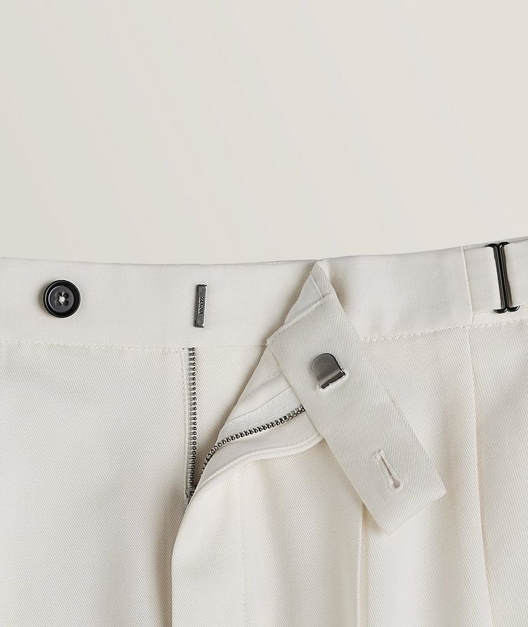 Cotton-Wool Double Pleated Pants image 1