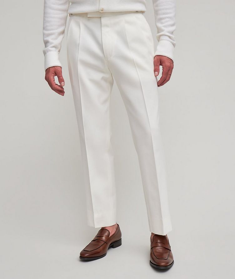 Cotton-Wool Double Pleated Pants image 3