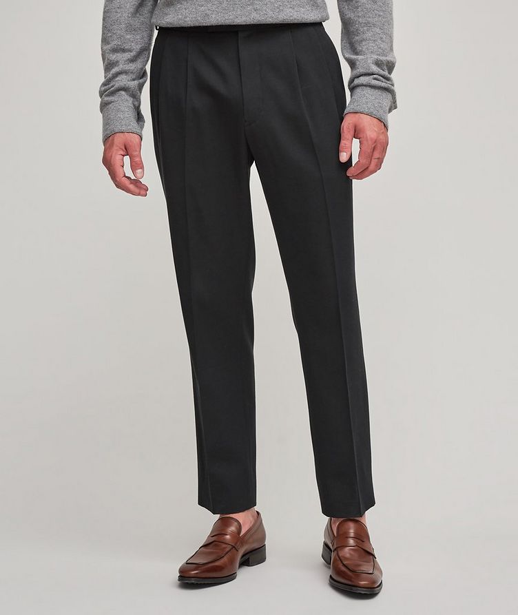 Cotton-Wool Double Pleated Pants image 3