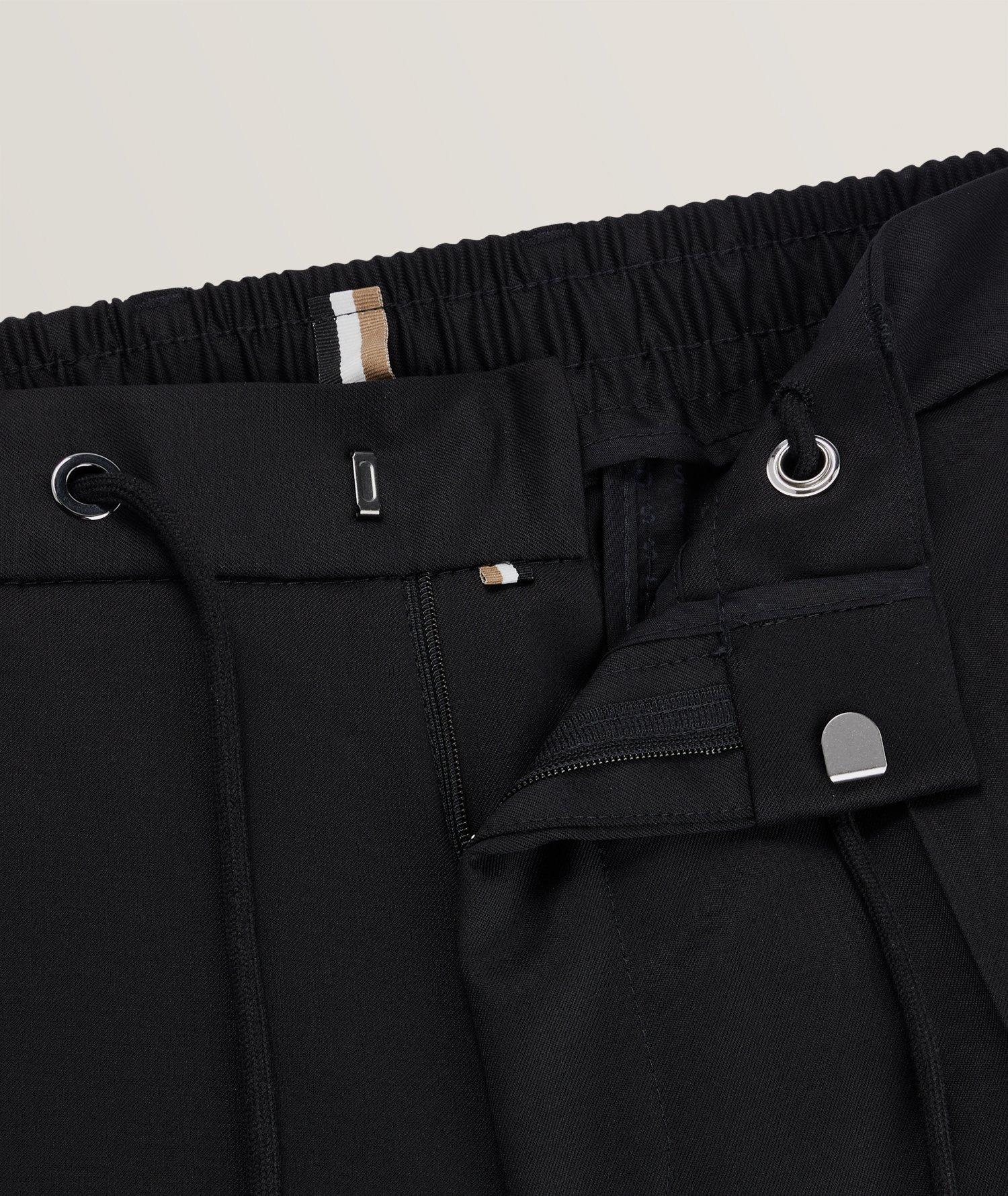 Pantalon habillé en laine vierge à cordon image 1