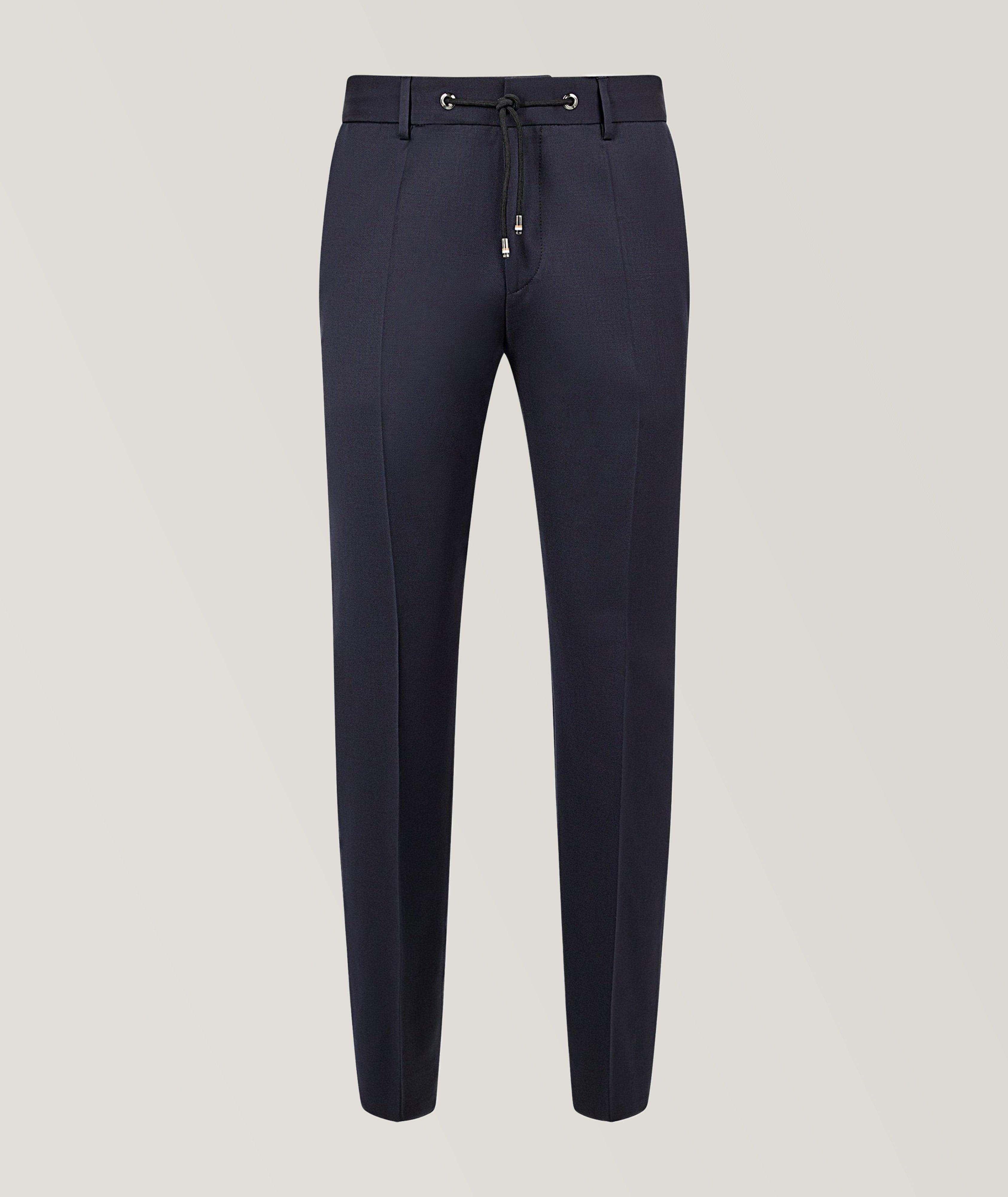 BOSS Serge Virgin Wool Drawstring Dress Pants