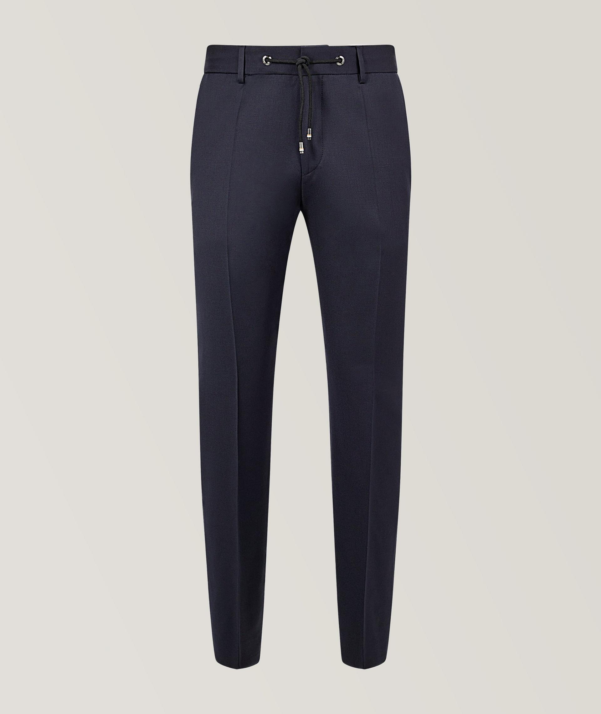 Pantalon en laine vierge à cordon image 0