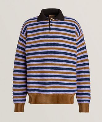 ZEGNA x The Elder Statesman Striped Wool Cashmere Knitted Sweater 