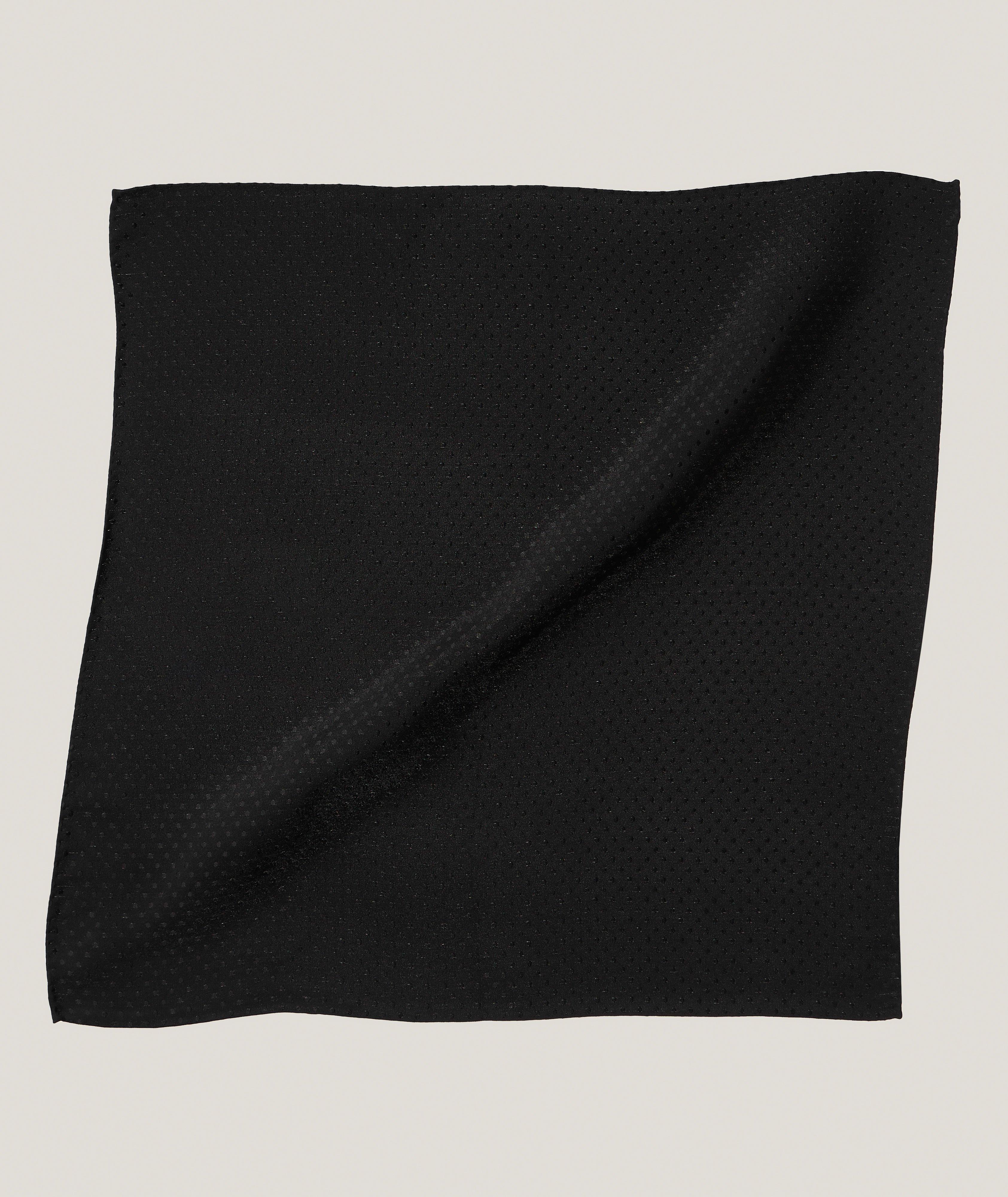 Mouchoir de poche en mélange de soie à motif pointillé image 0