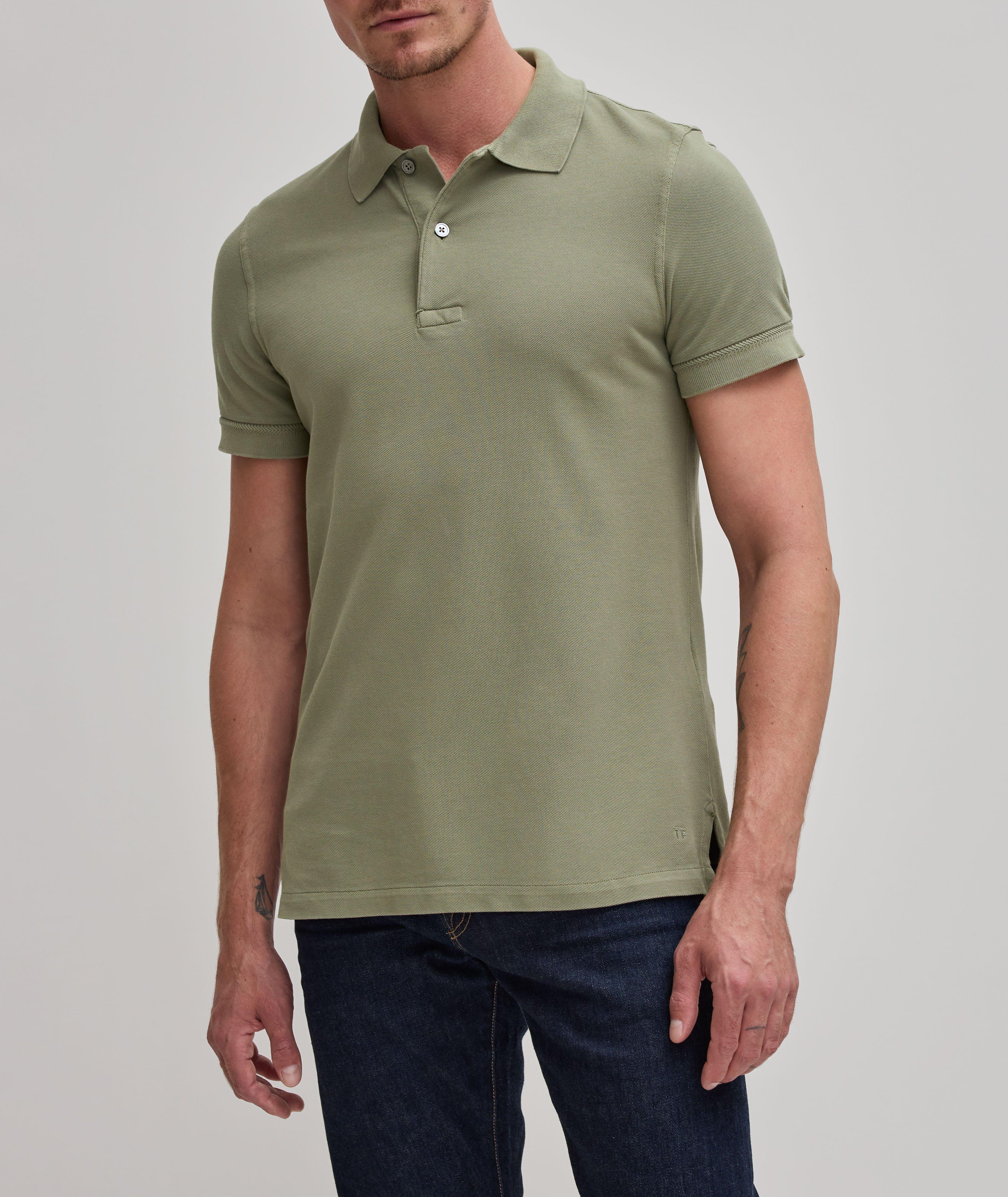 Textured Piqué Cotton Tennis Polo image 1