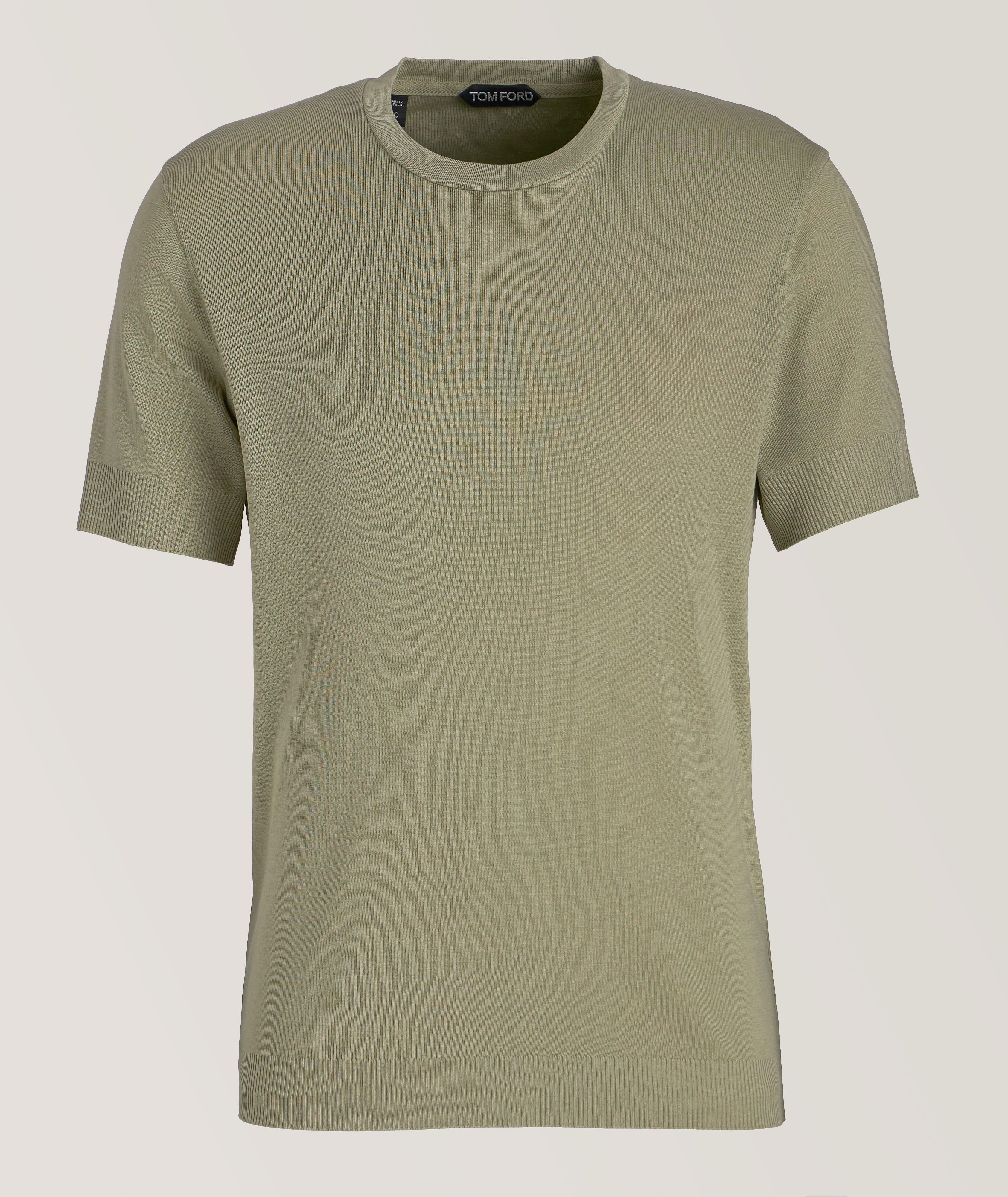 TOM FORD Ribbed Detailing Cotton-Blend Shirt, T-Shirts