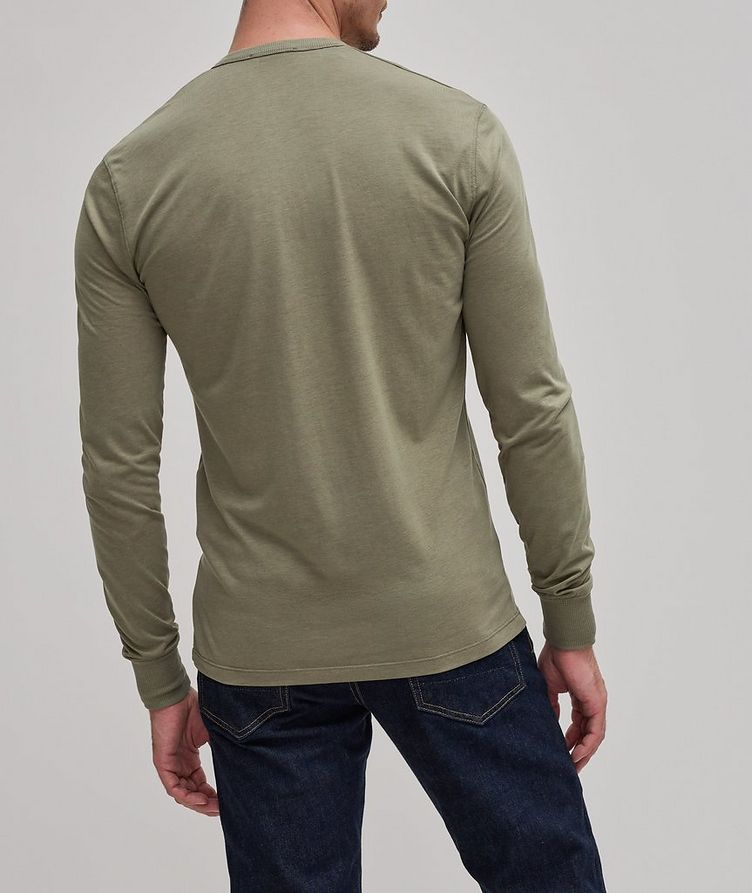 Ribbed Detailed Cotton-Blend Henley  image 2