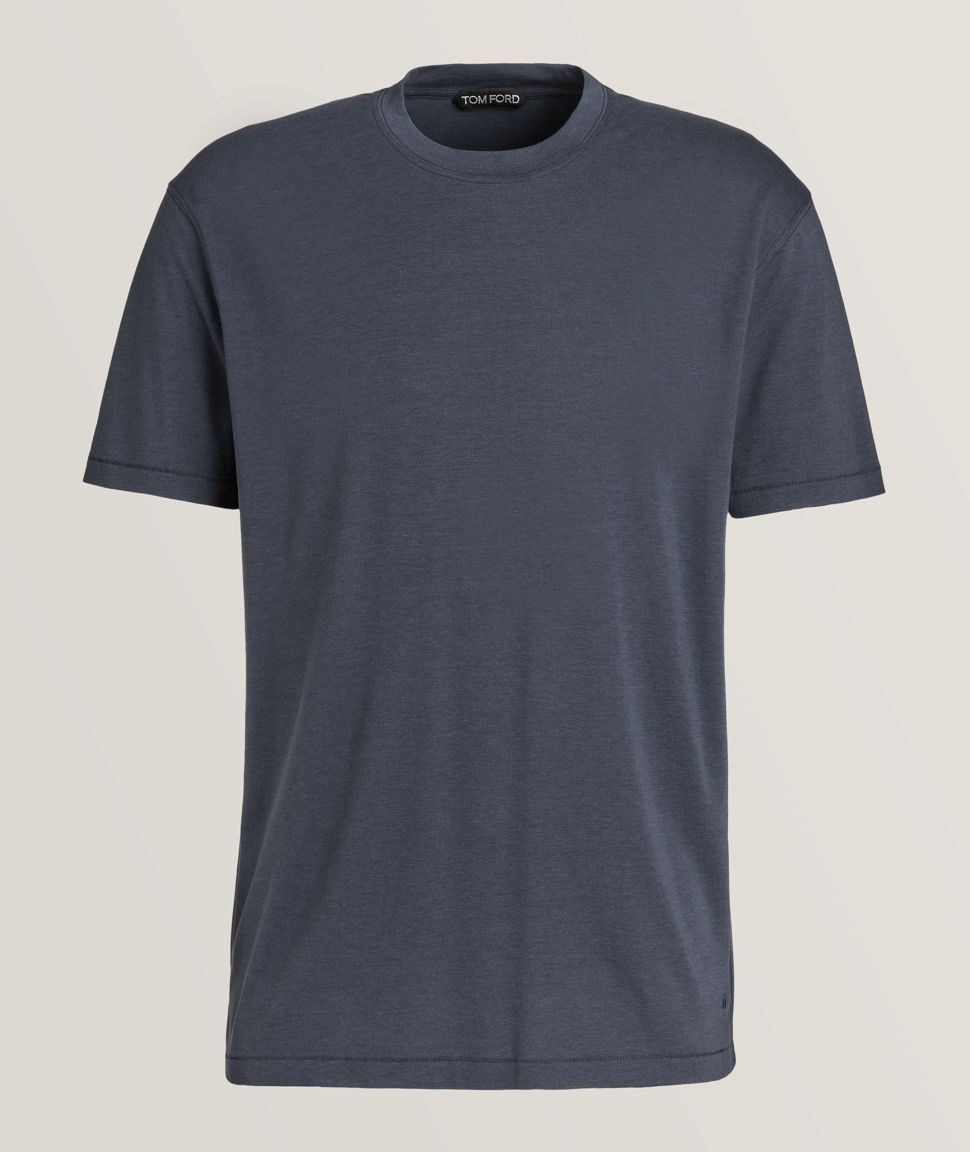 T-shirt en lyocell et en coton à encolure ronde image 0