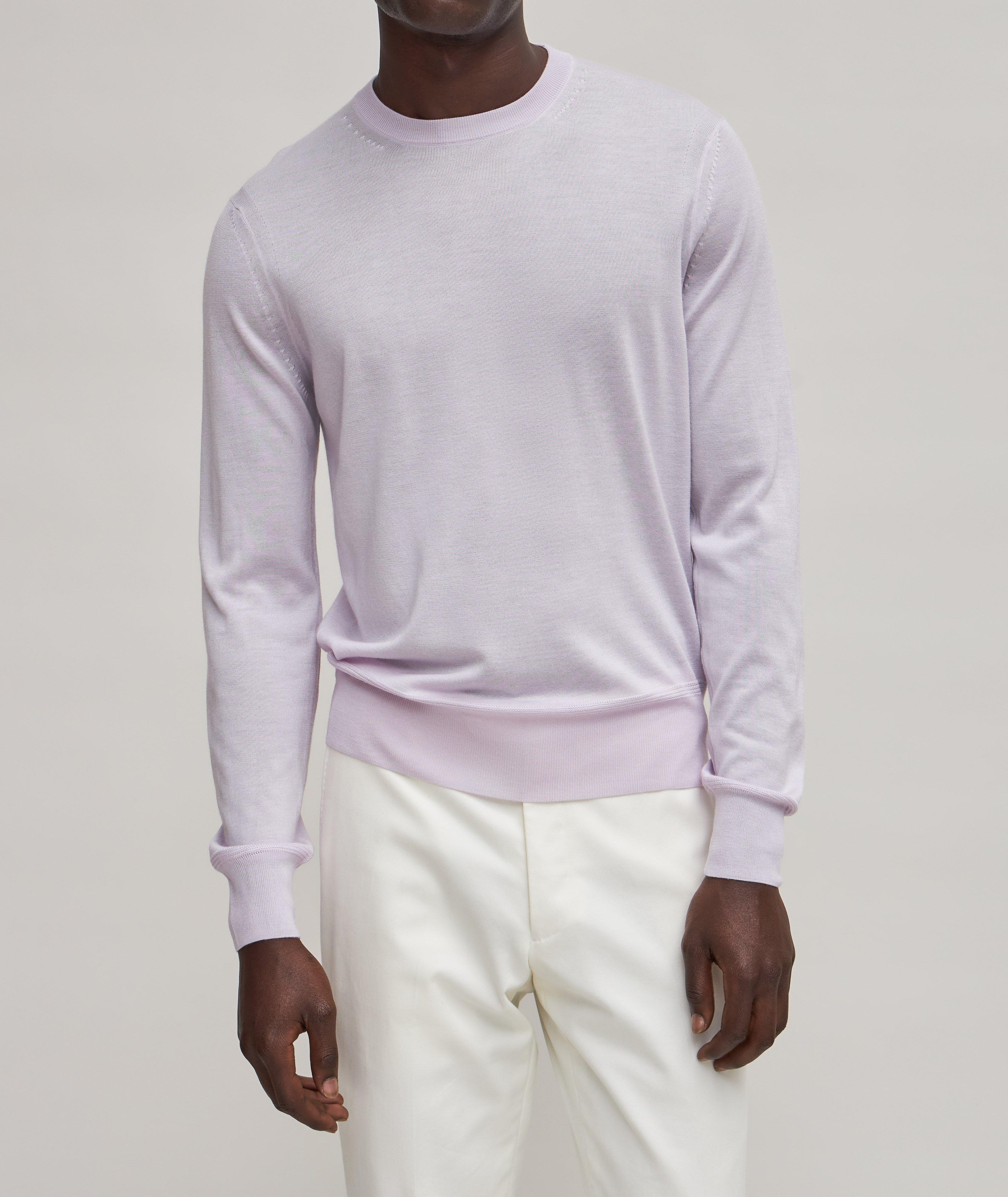 Fine Gauge Cashmere-Silk Sweater image 1