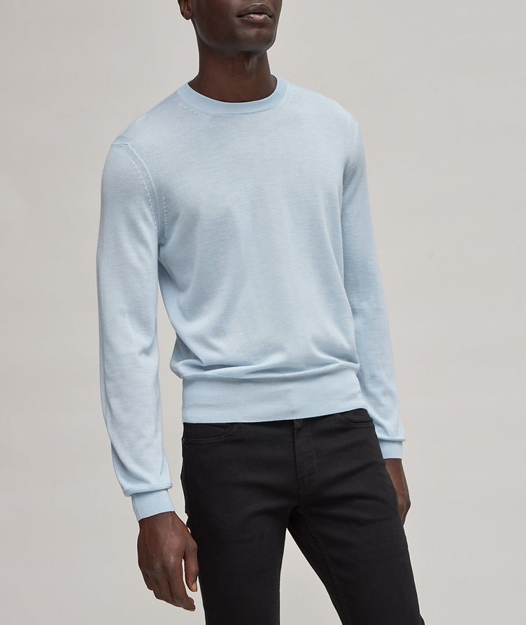 Fine Gauge Cashmere-Silk Sweater image 1