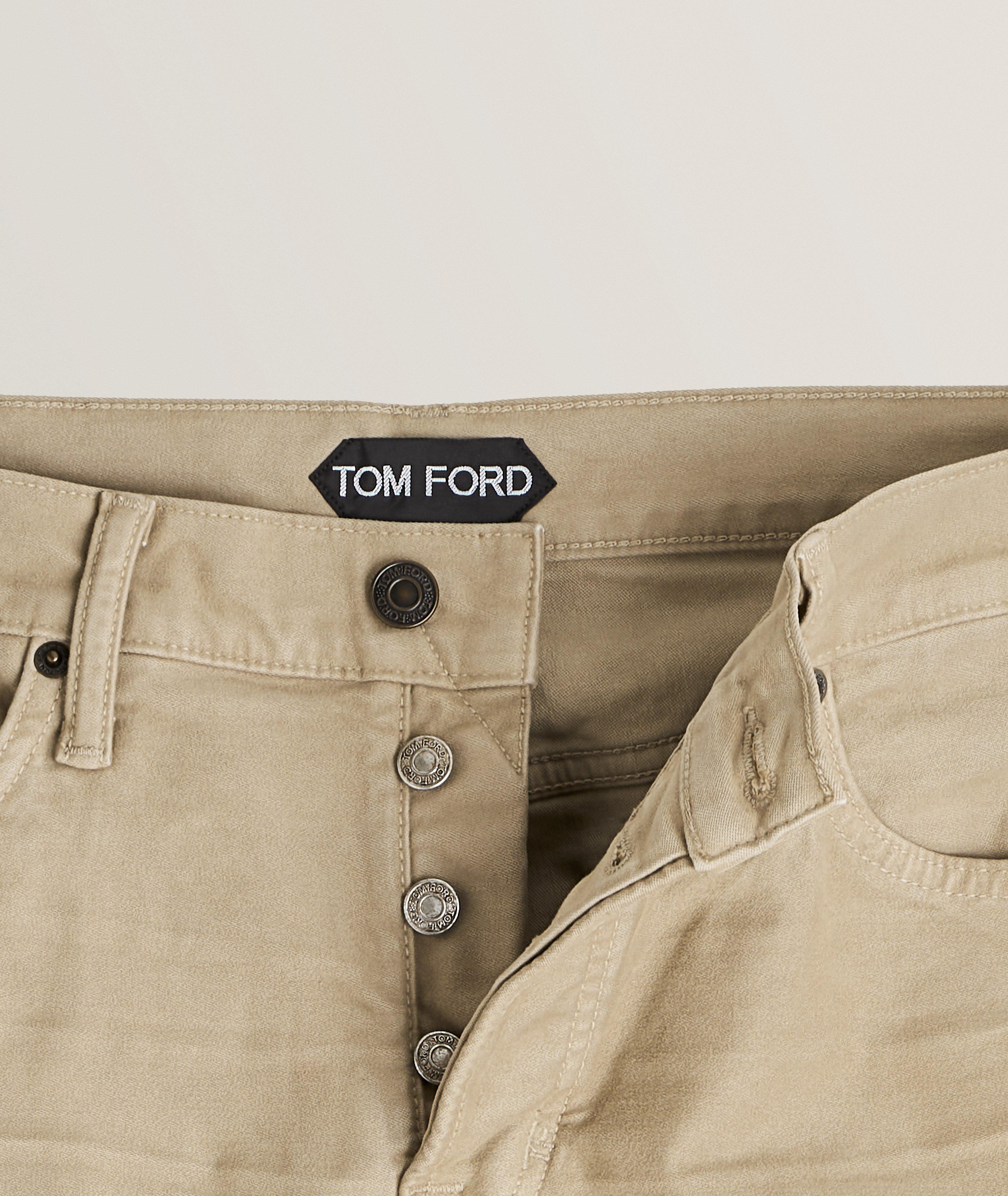 Slim-Fit Moleskin Cotton-Blend Jeans image 1