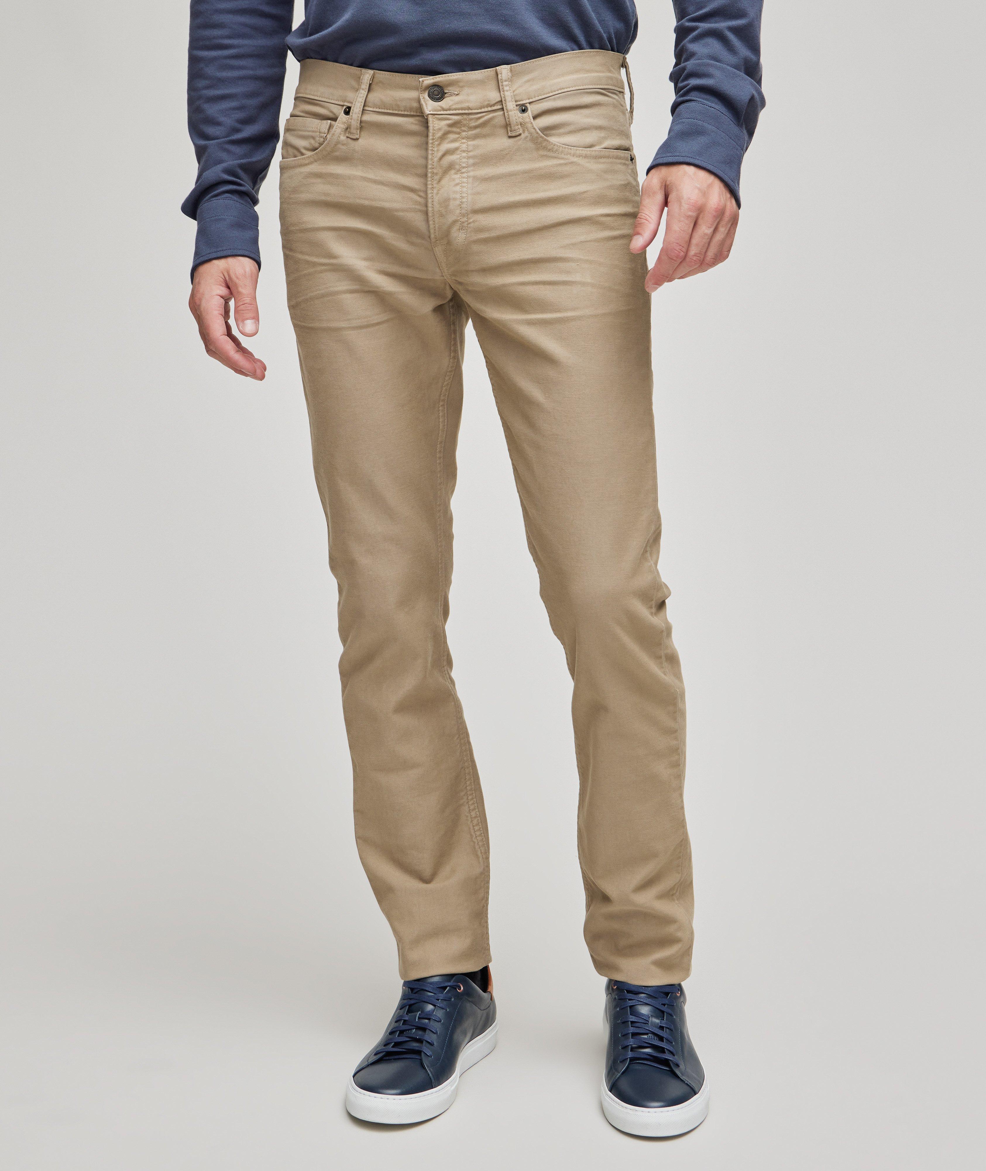 Slim-Fit Moleskin Cotton-Blend Jeans image 2