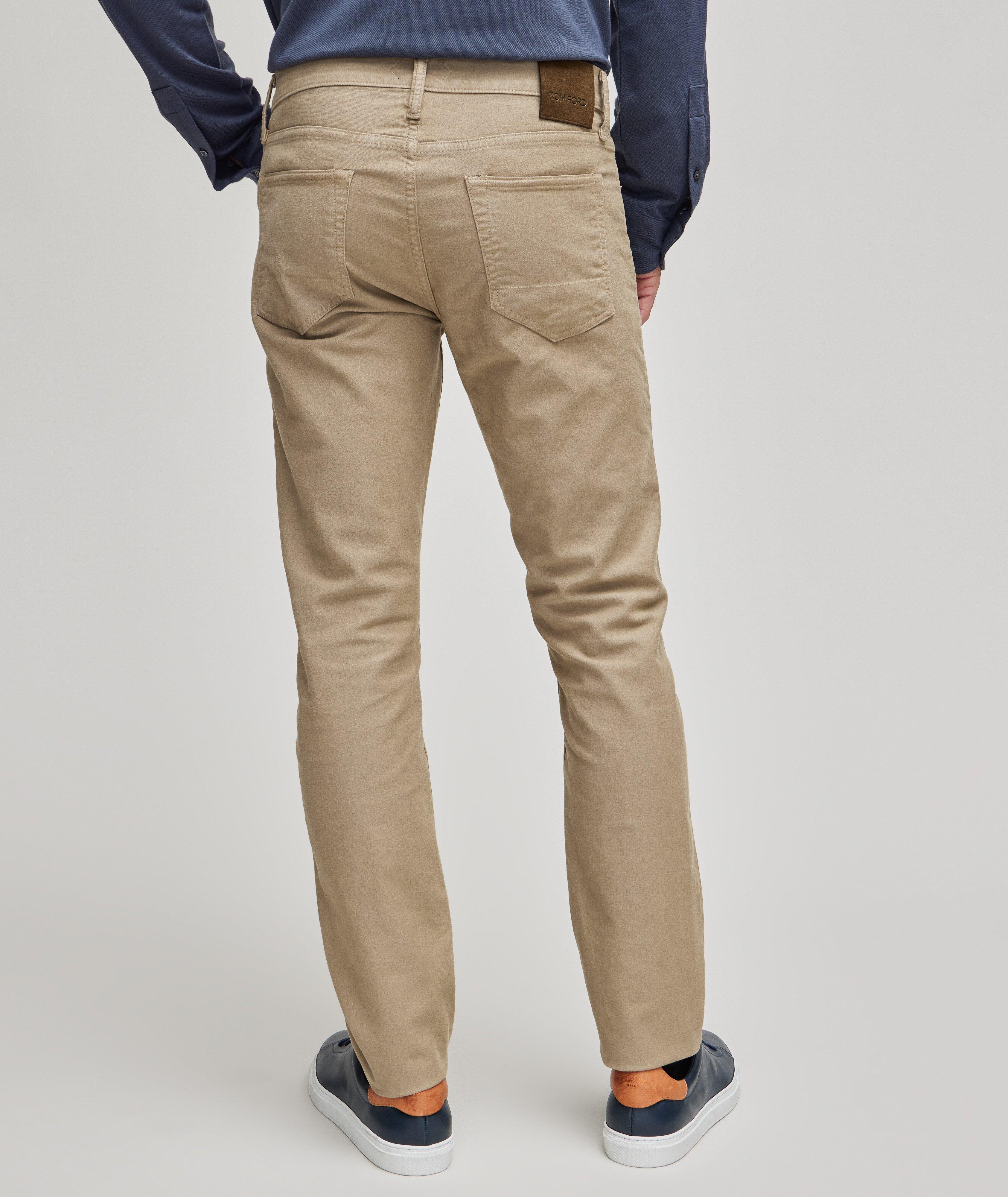 Slim-Fit Moleskin Cotton-Blend Jeans image 3