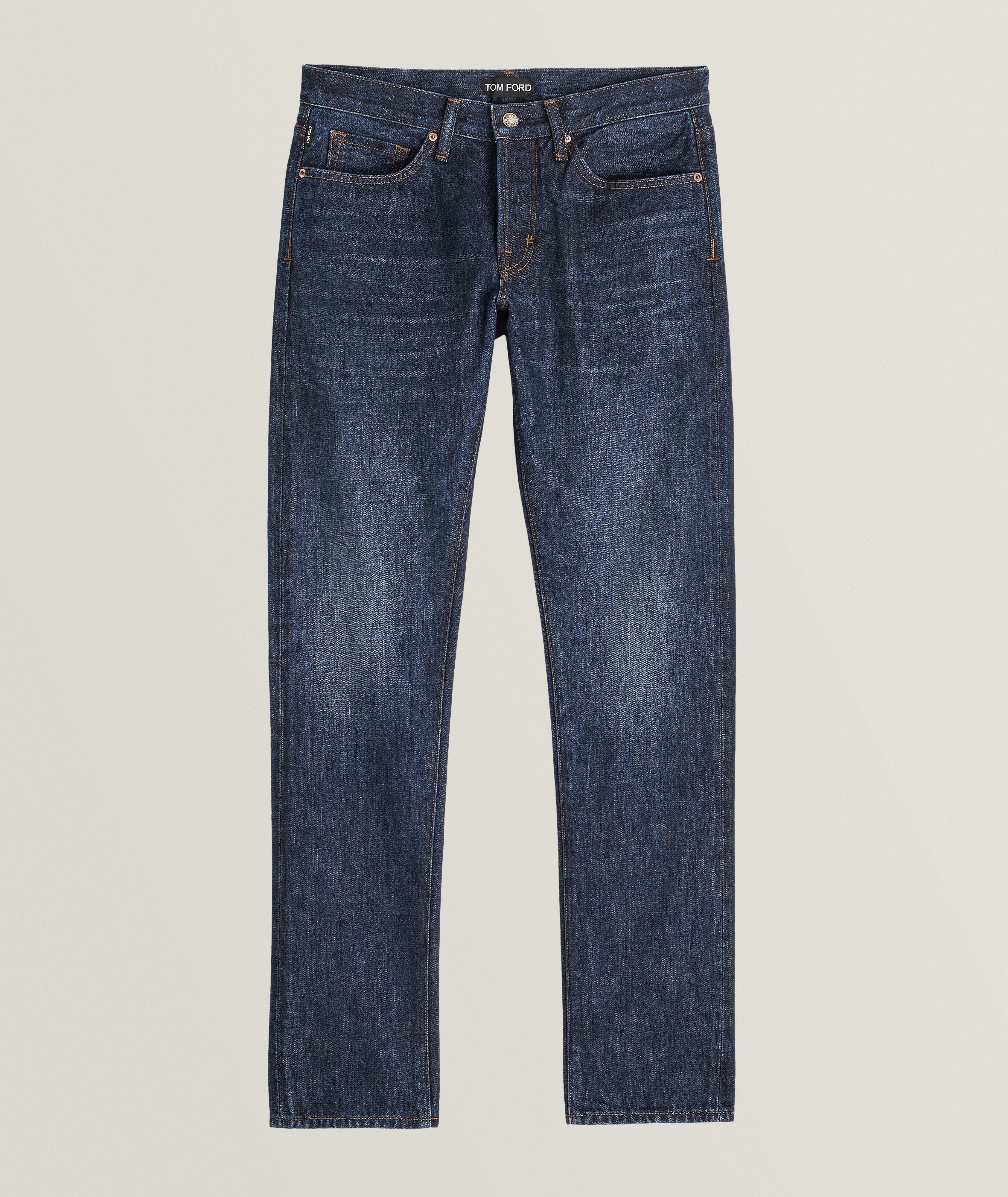Slim-Fit Japanese Selvedge Cotton Jeans image 0