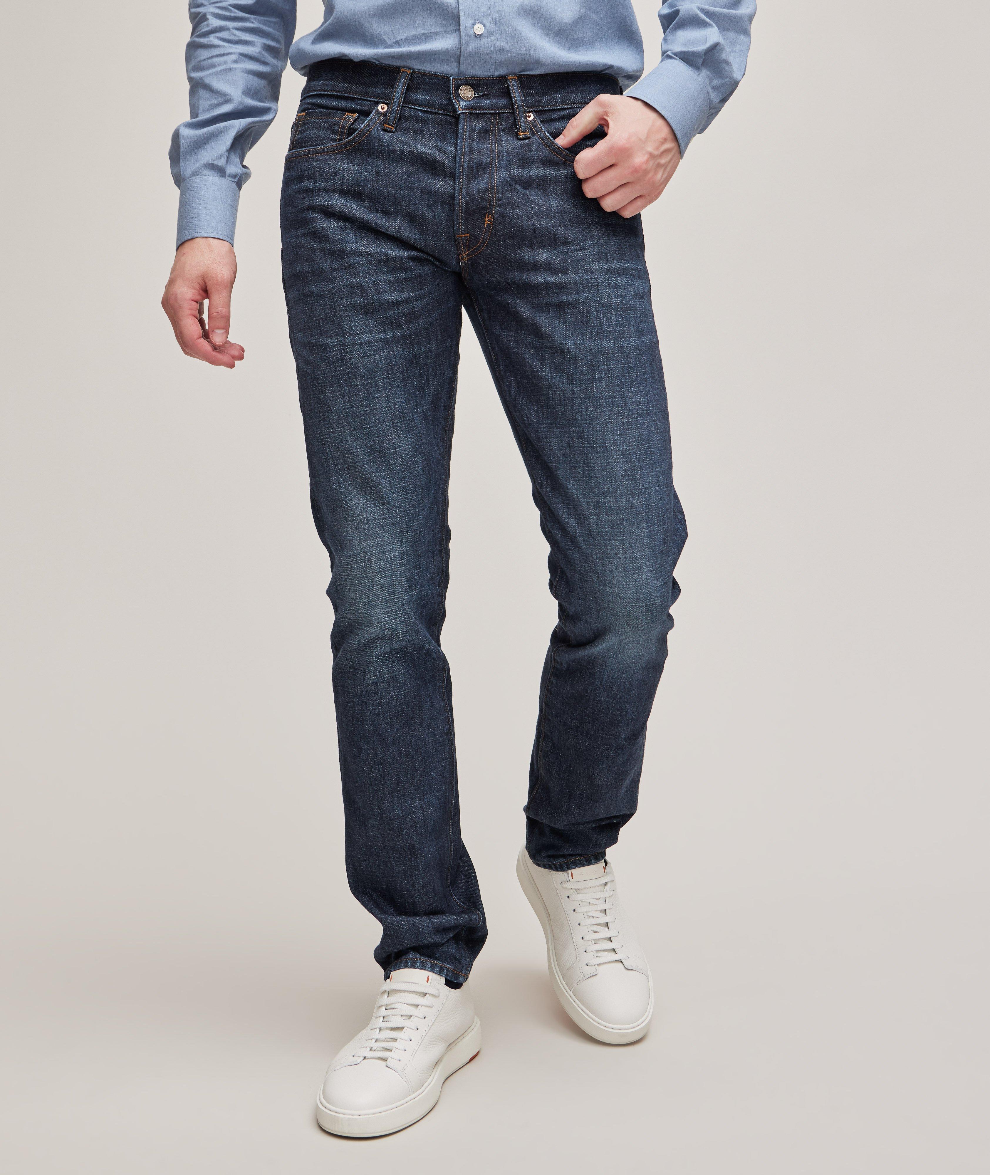 Slim-Fit Japanese Selvedge Cotton Jeans image 2