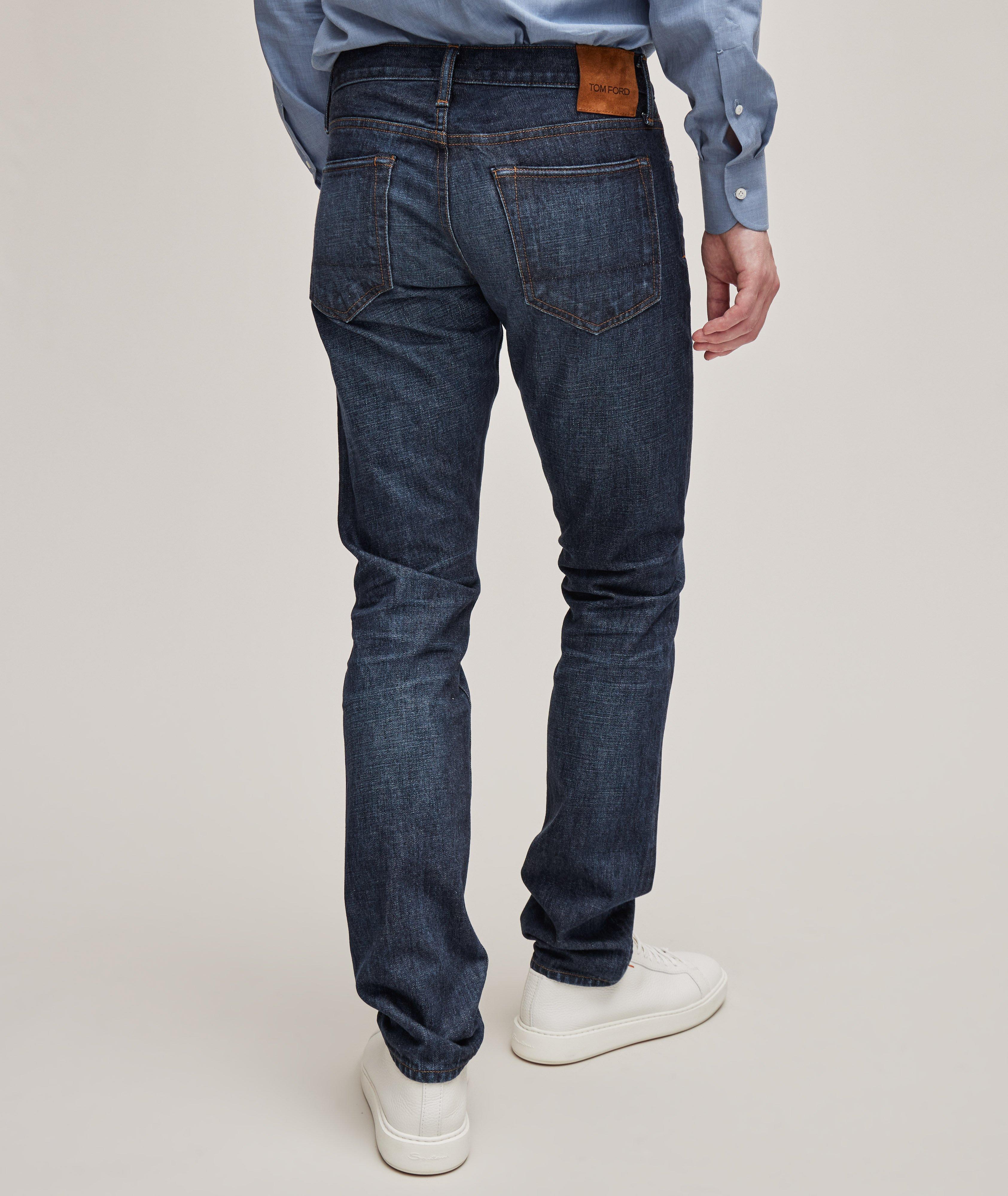 Slim-Fit Japanese Selvedge Cotton Jeans image 3