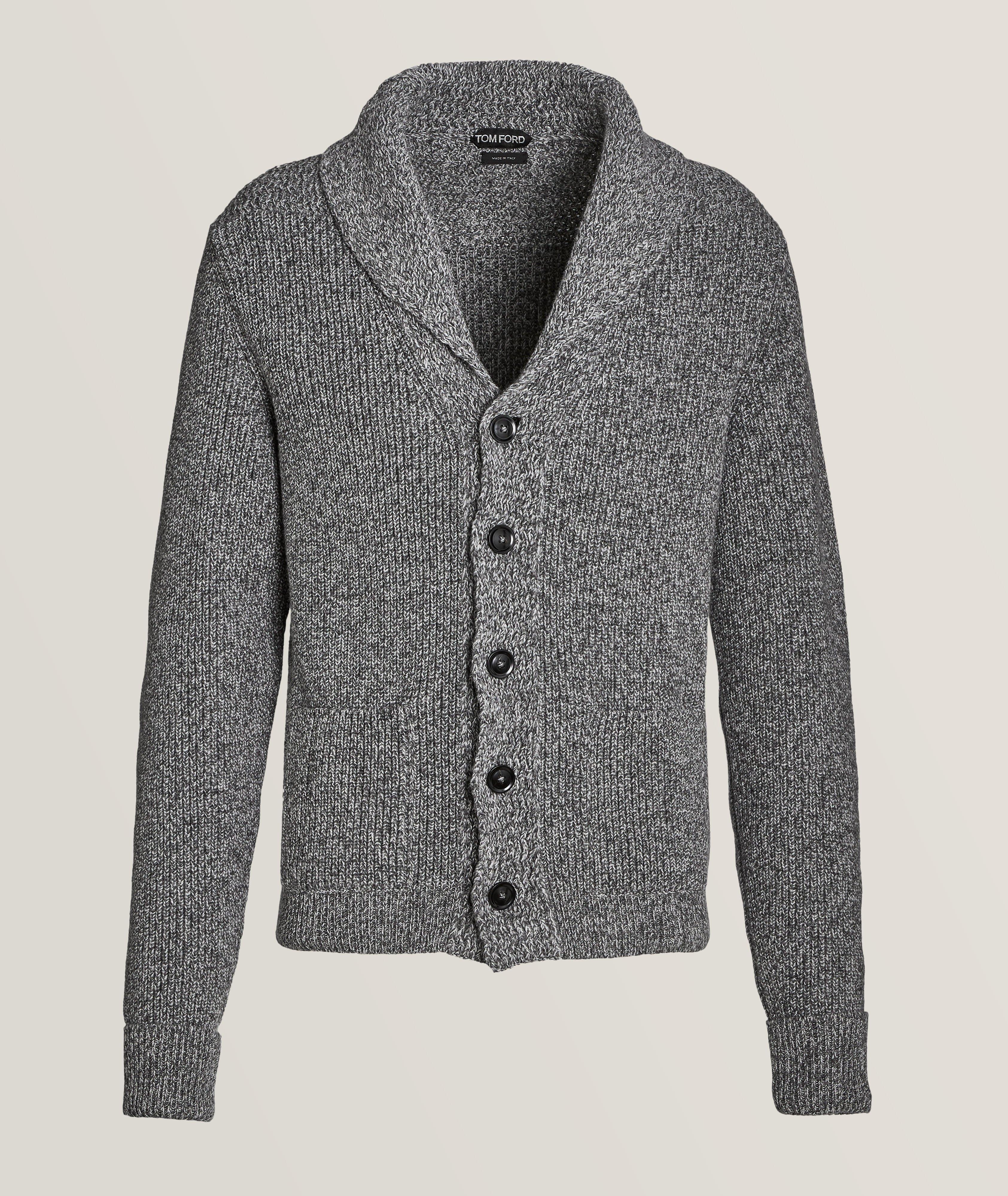 TOM FORD Mélange Cashmere Knitted Cardigan 