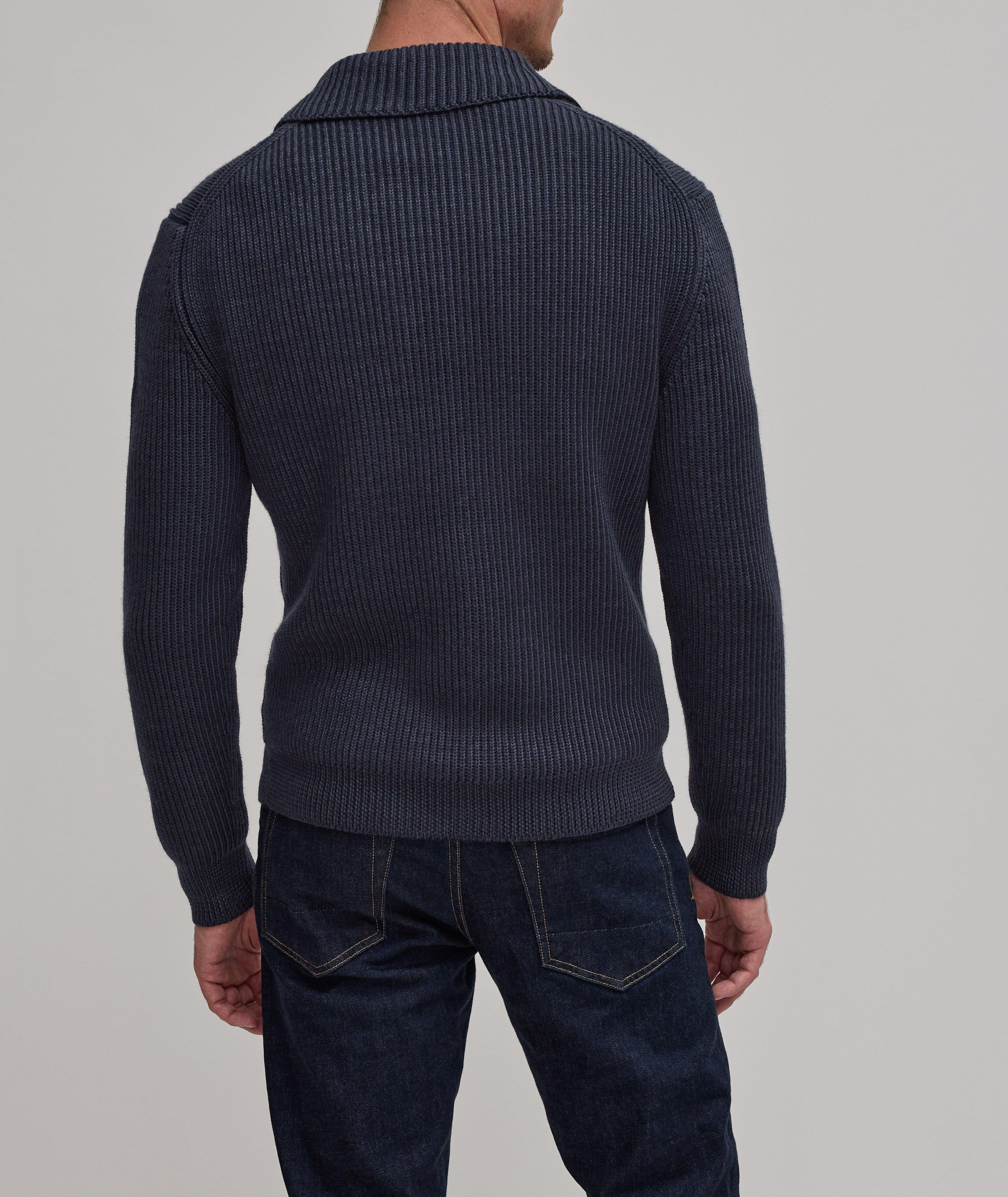 Wool-Silk Shawl Collar Cardigan  image 2