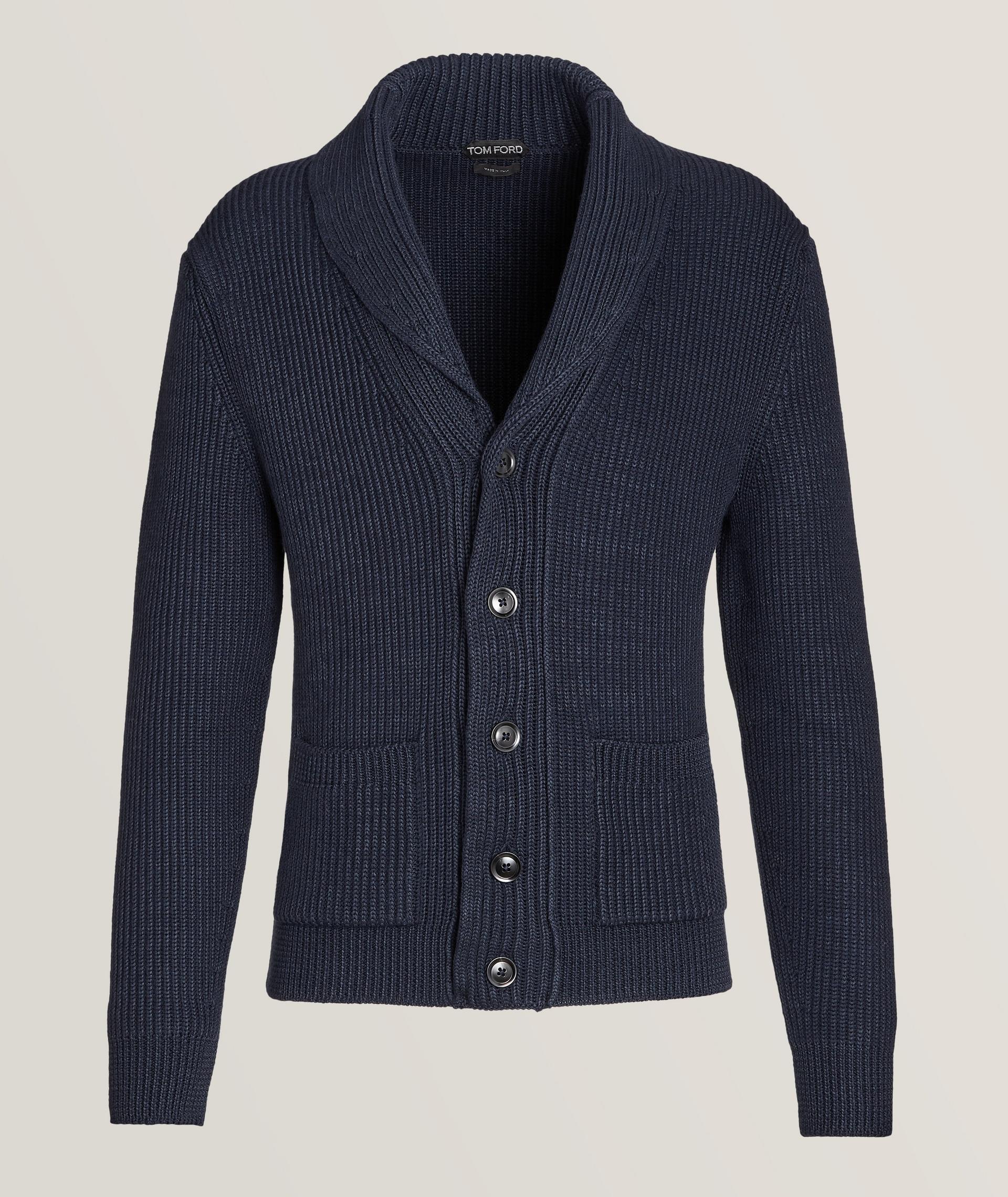 Wool-Silk Shawl Collar Cardigan  image 0