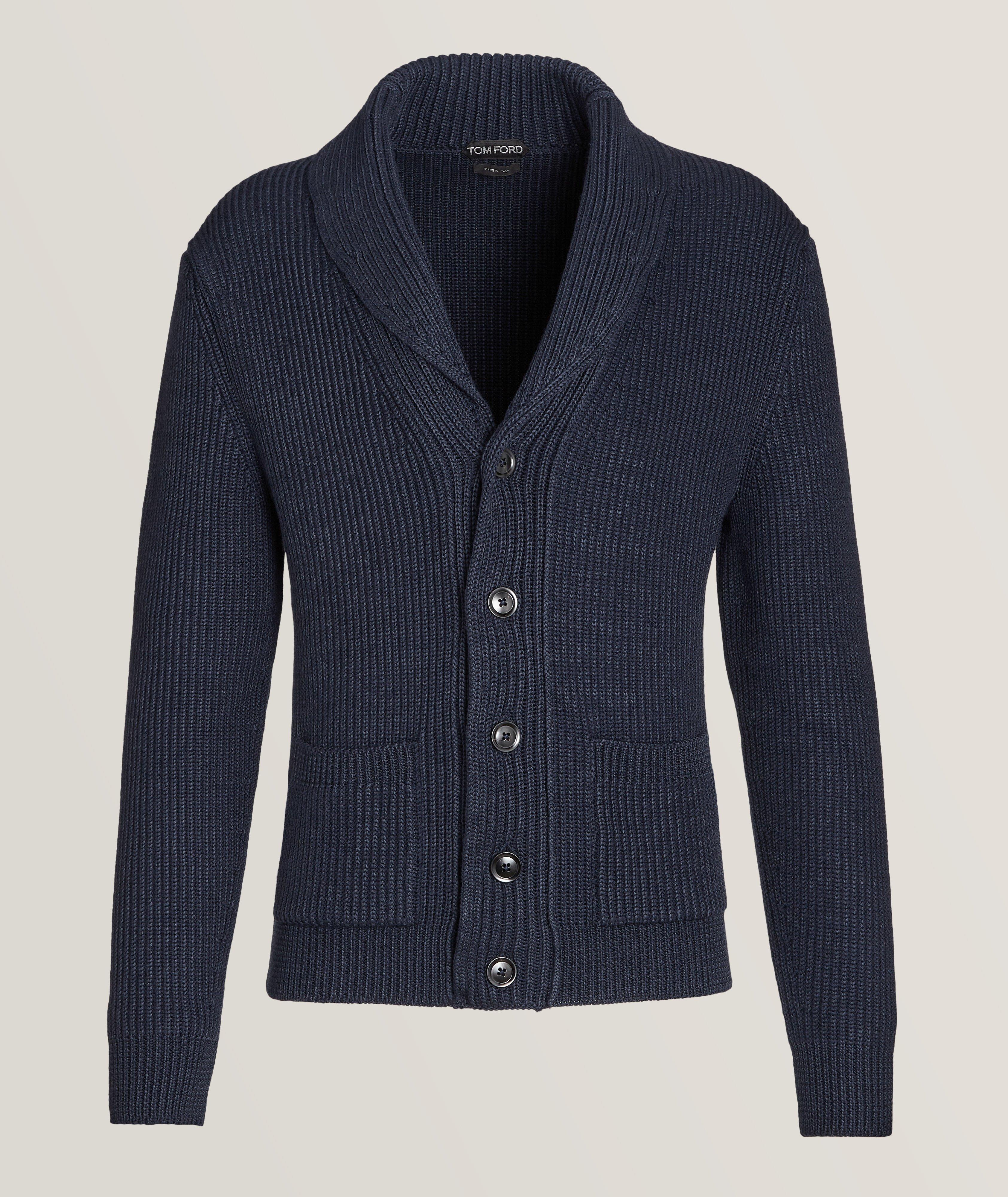 Wool-Silk Shawl Collar Cardigan  image 0