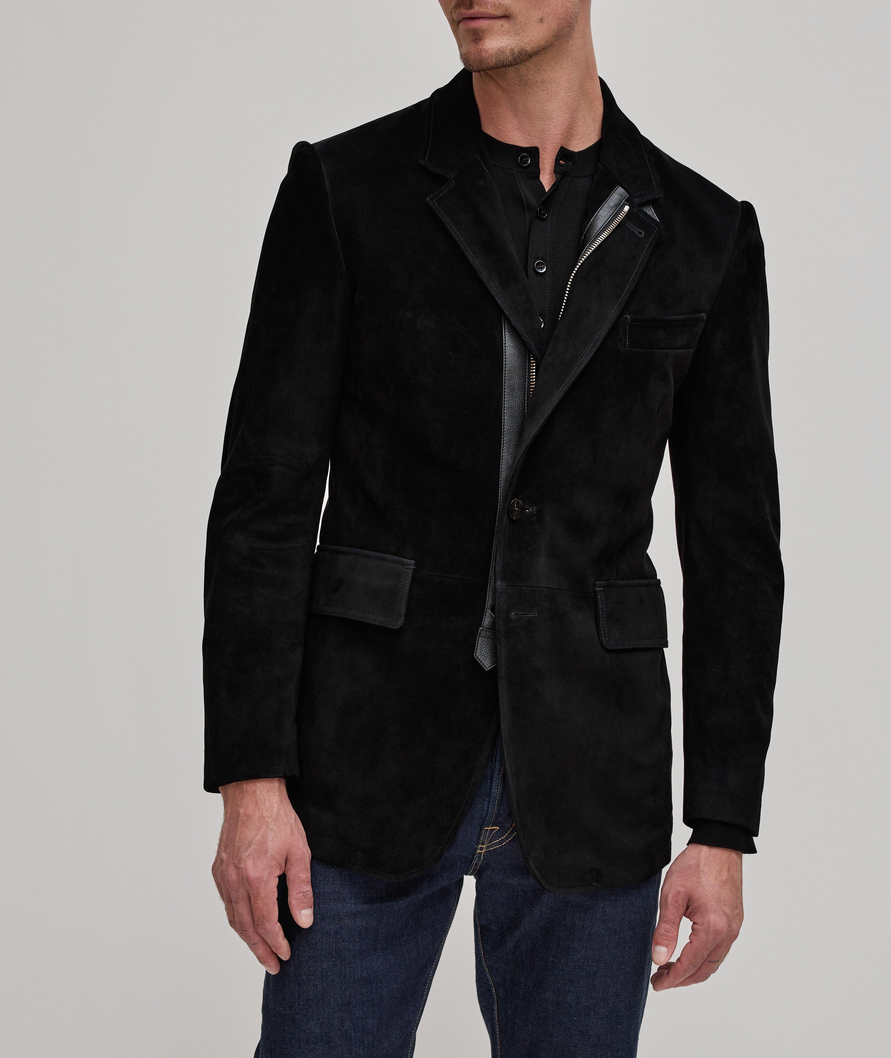 Sartorial Suede Leather Blazer image 1