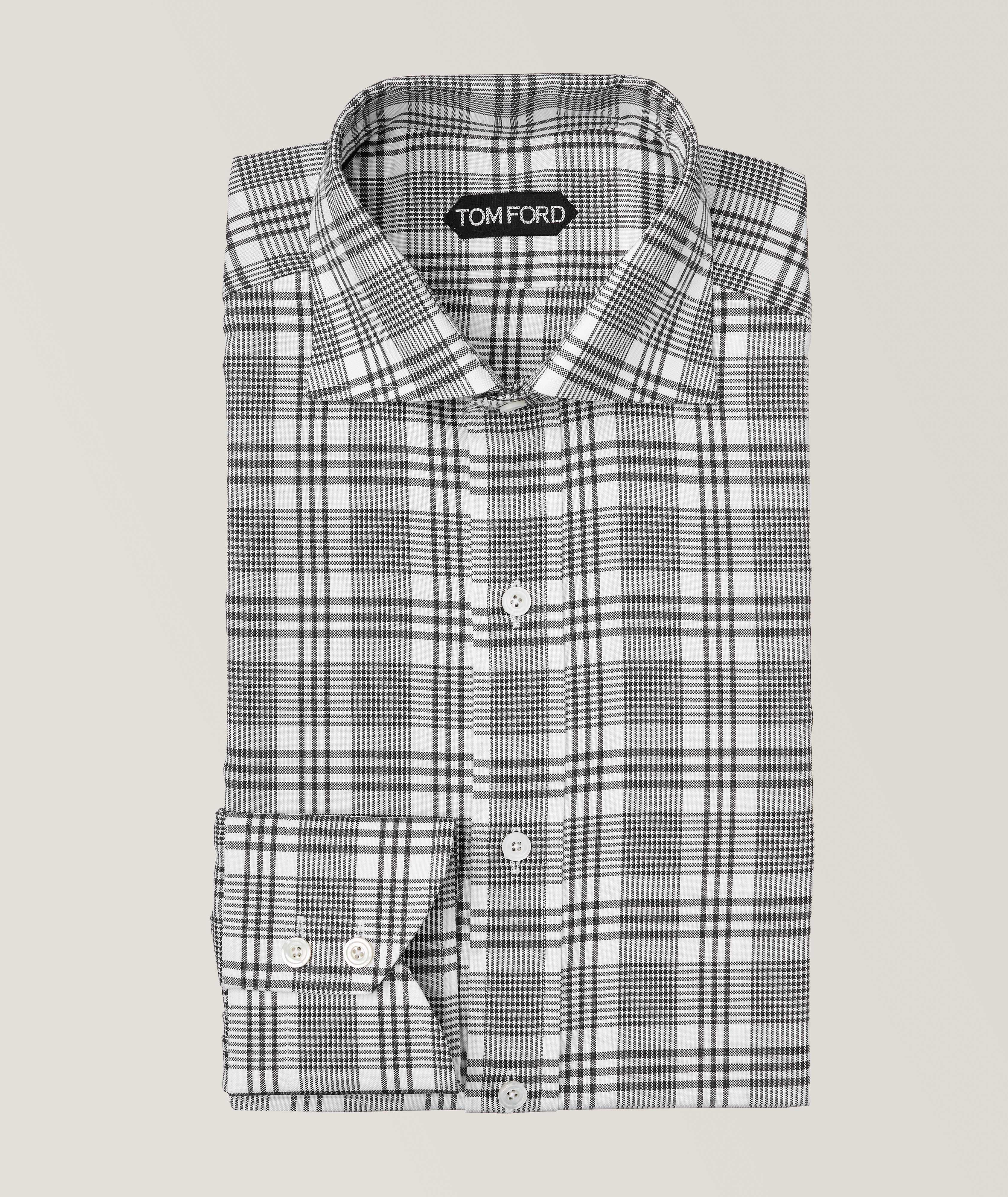 Chemise habillée en lyocell et en coton à carreaux image 0