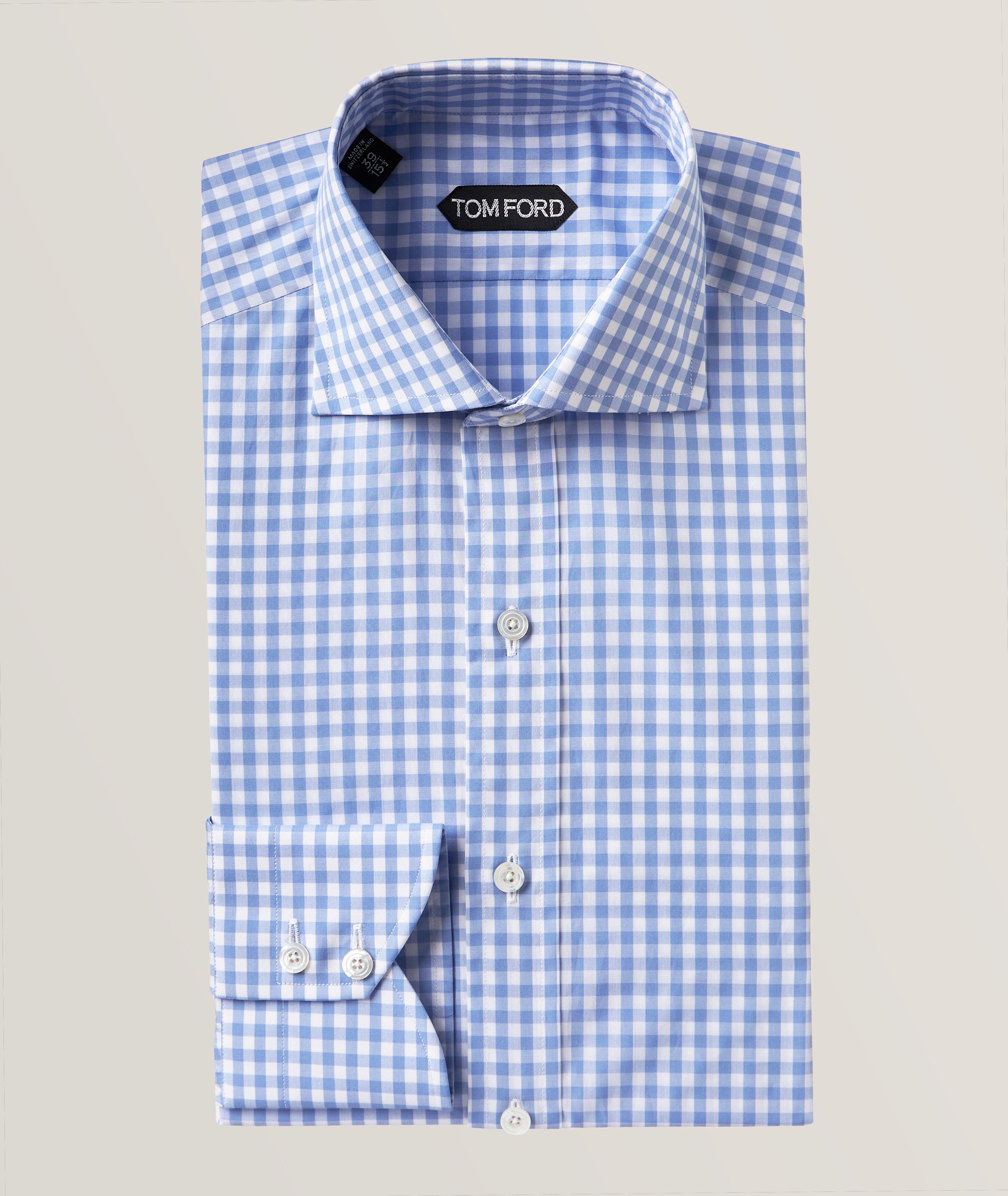 Blue and hot sale white dress shirt