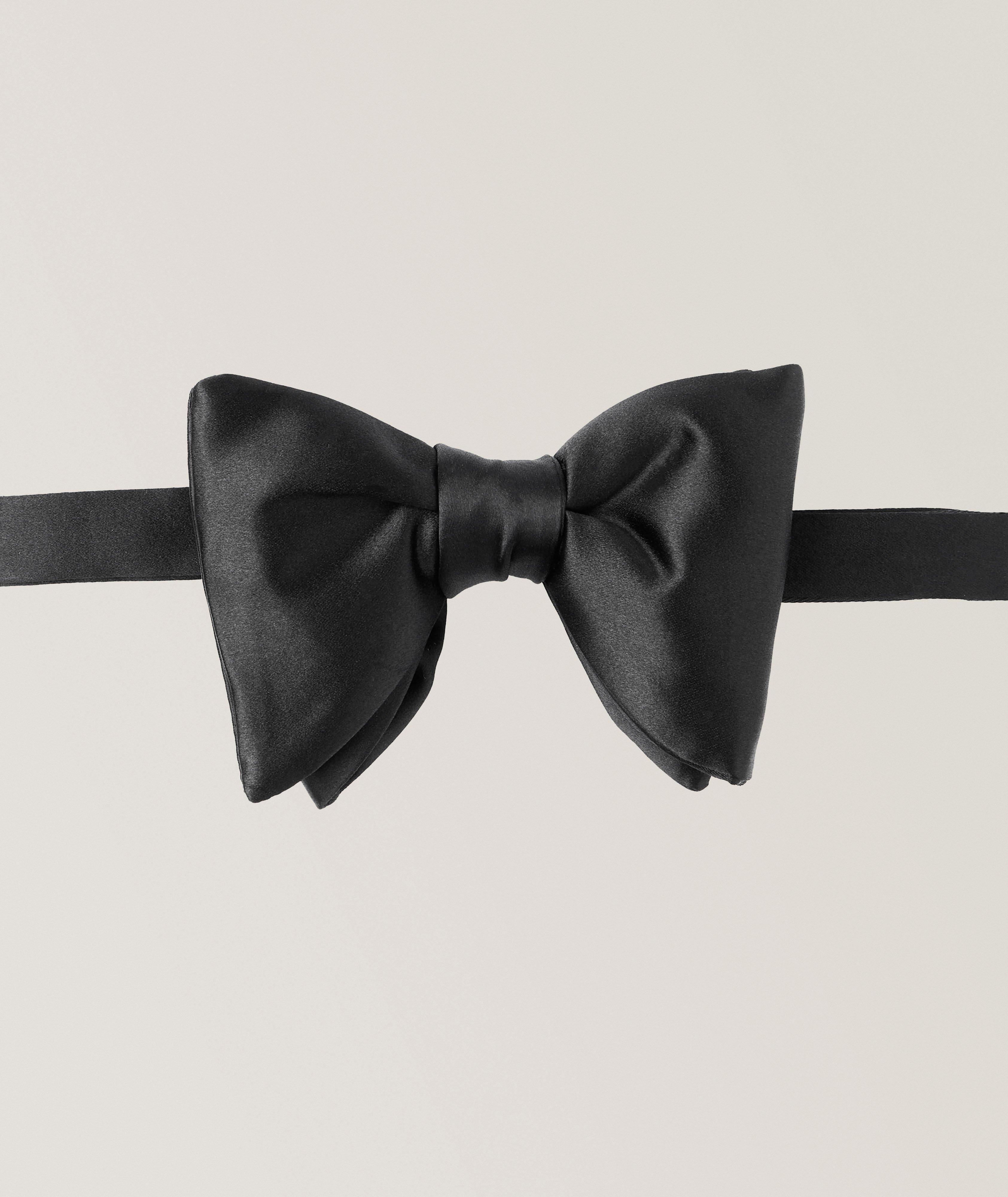 Large Solid Satin Bow Tie image 0