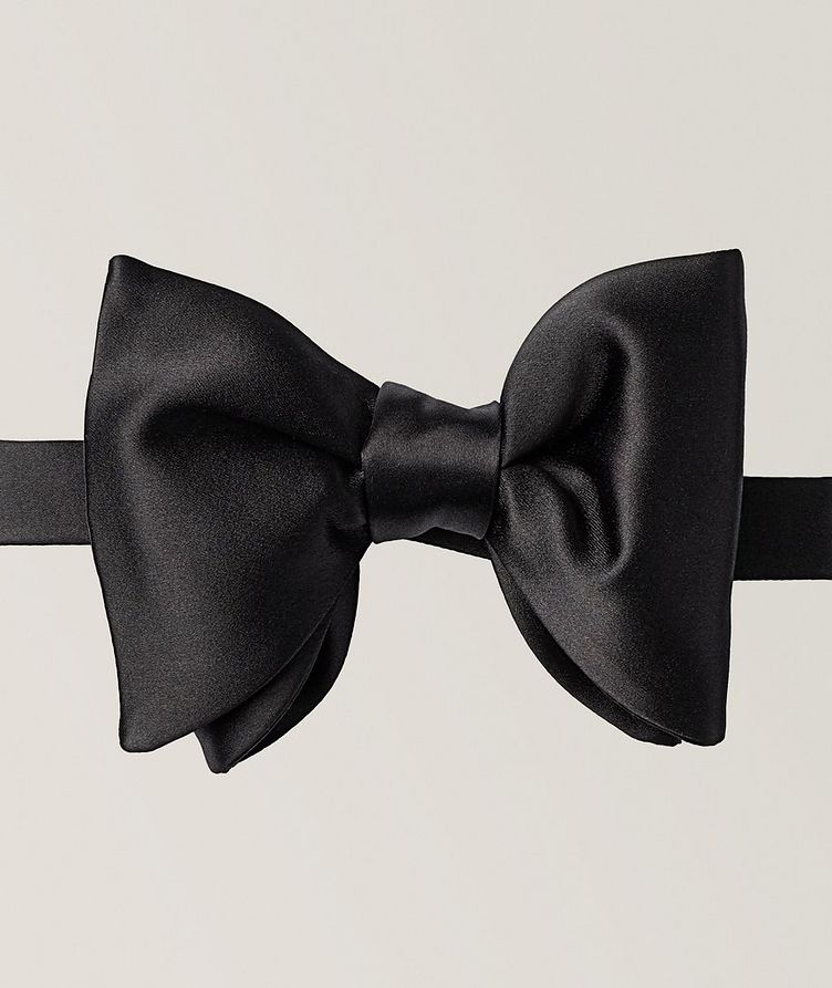 Large Solid Satin Bow Tie image 0
