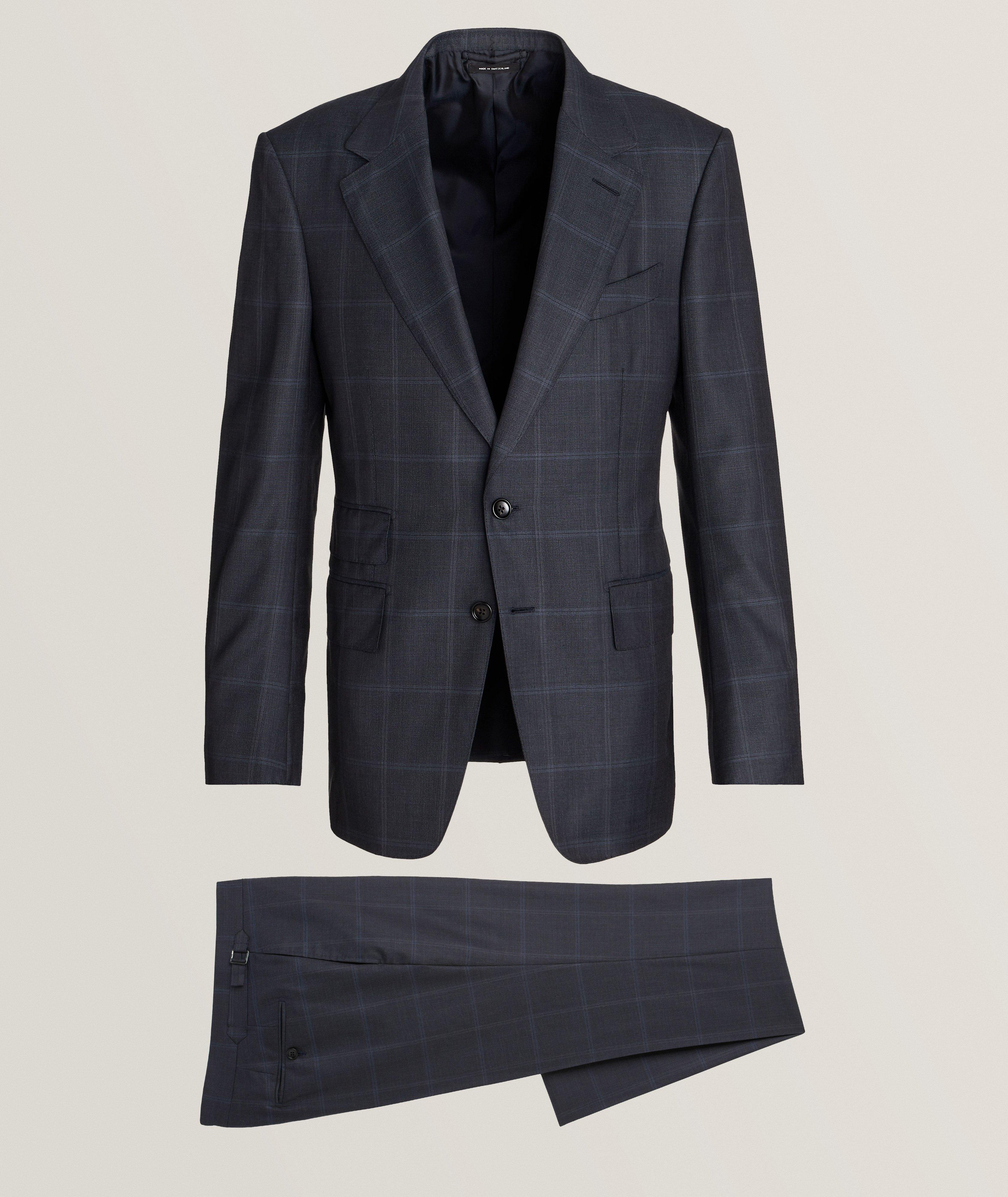 Shelton Windowpane Wool Suit image 0