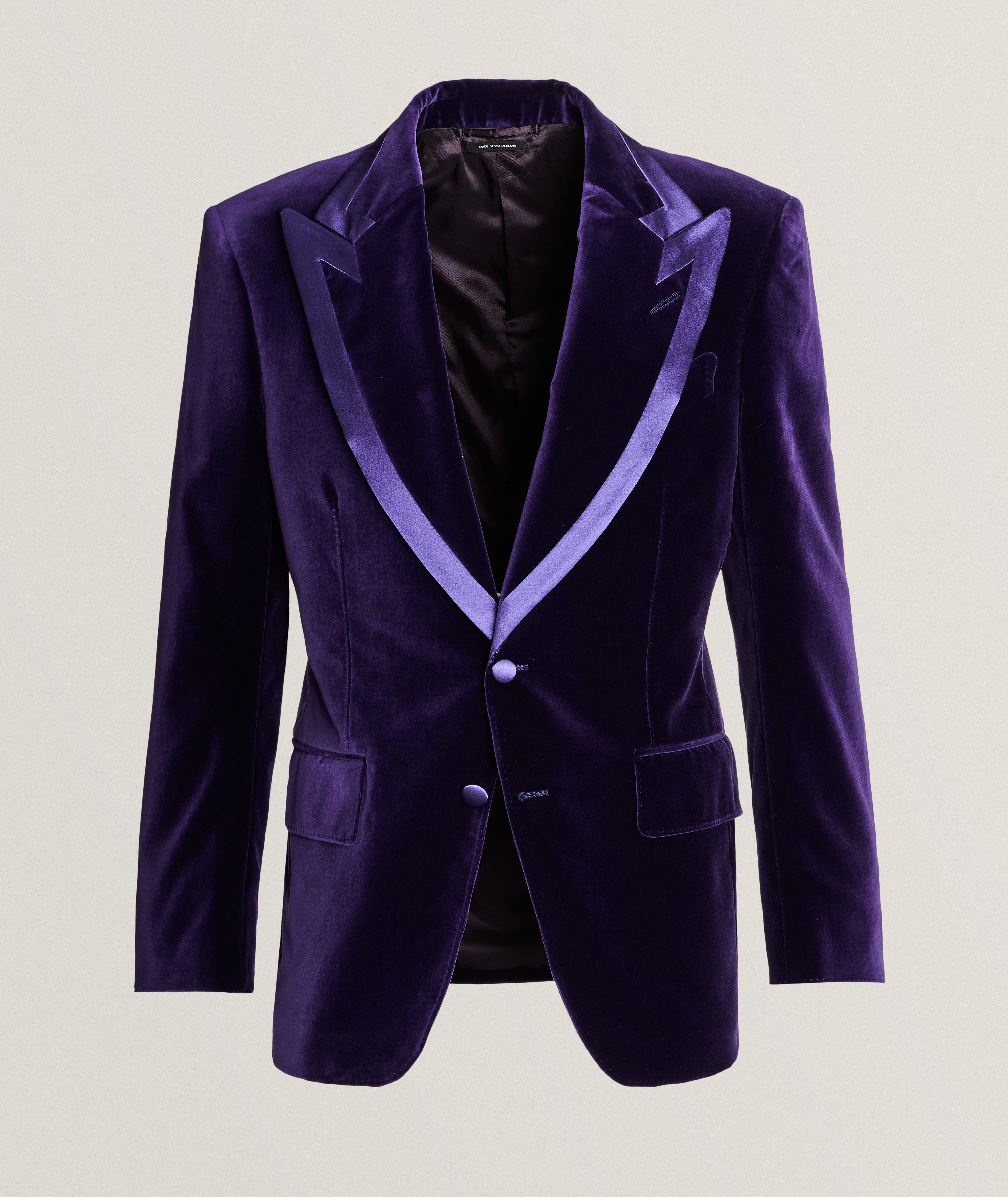 TOM FORD Atticus Satin-Trimmed Cotton-Compact Velvet Sport Jacket