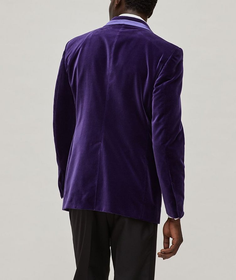Atticus Satin-Trimmed Cotton-Compact Velvet Sport Jacket image 2
