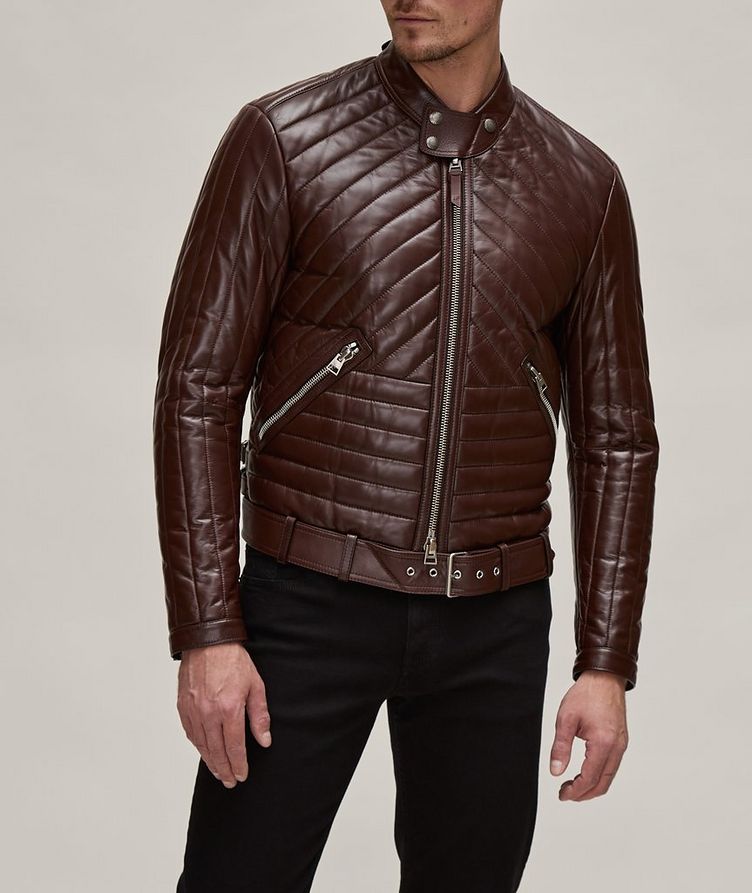 Quilted Leather Biker Jacket image 1