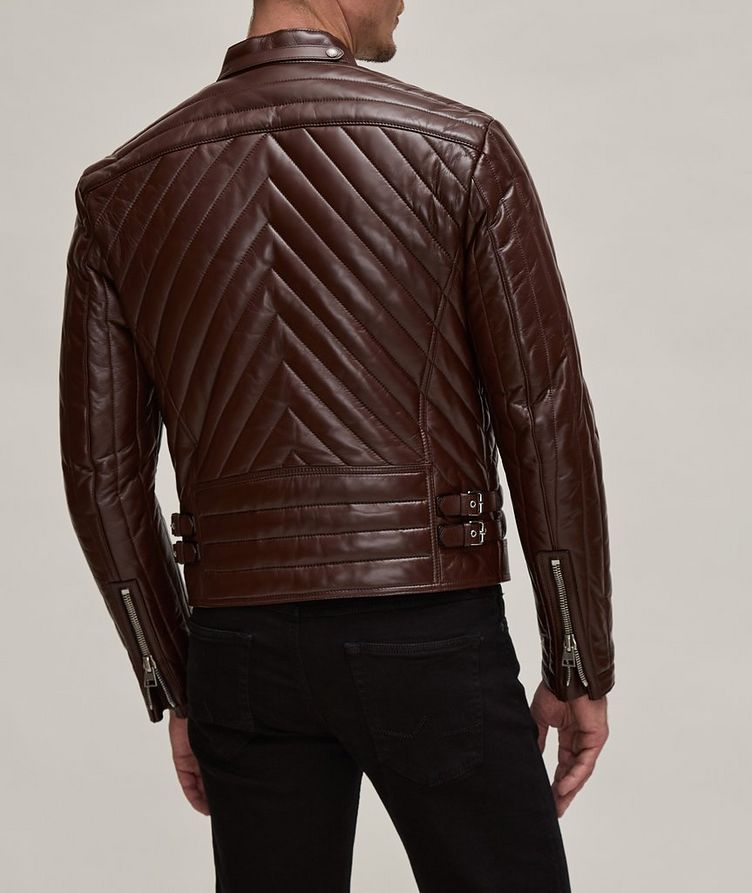 Quilted Leather Biker Jacket image 2