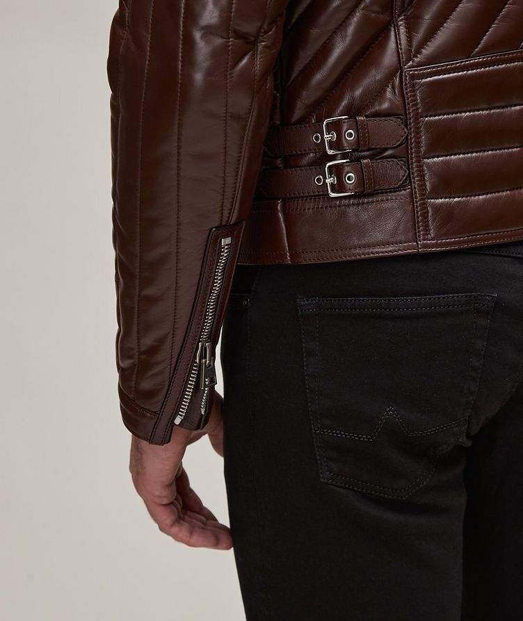 Quilted Leather Biker Jacket image 3