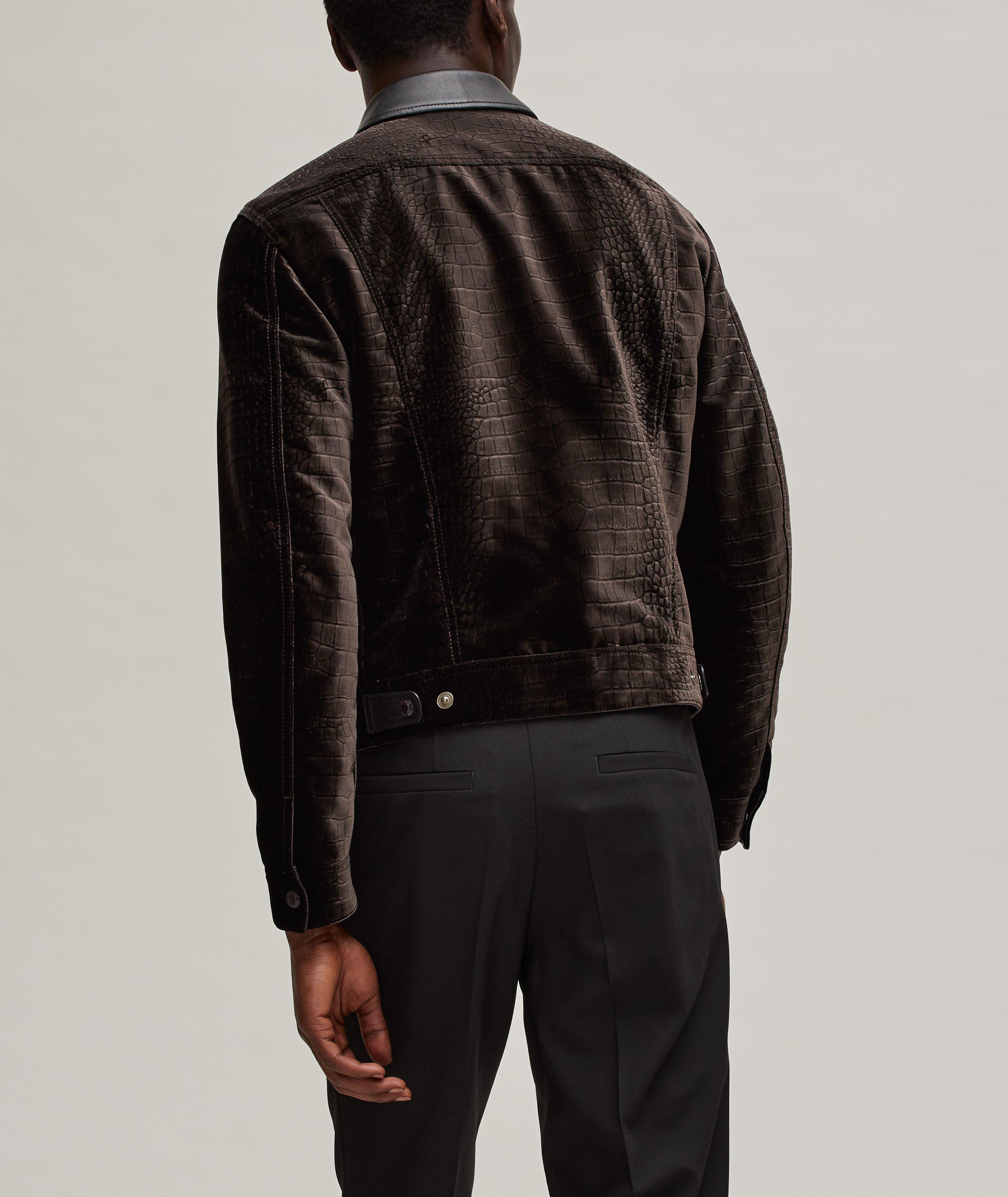 Blouson en velours à motif crocodile image 2